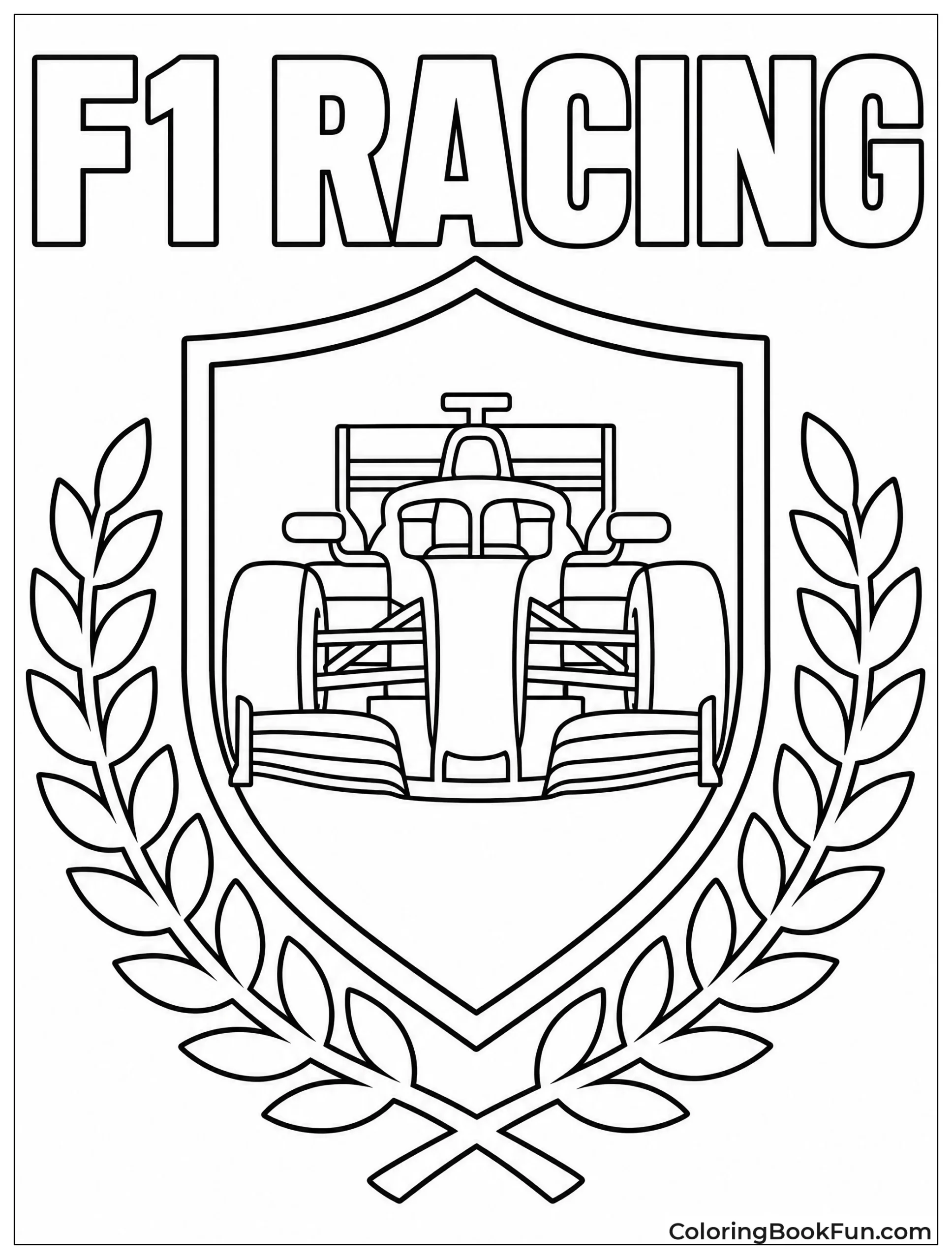 F1 Car with Laurel Wreath