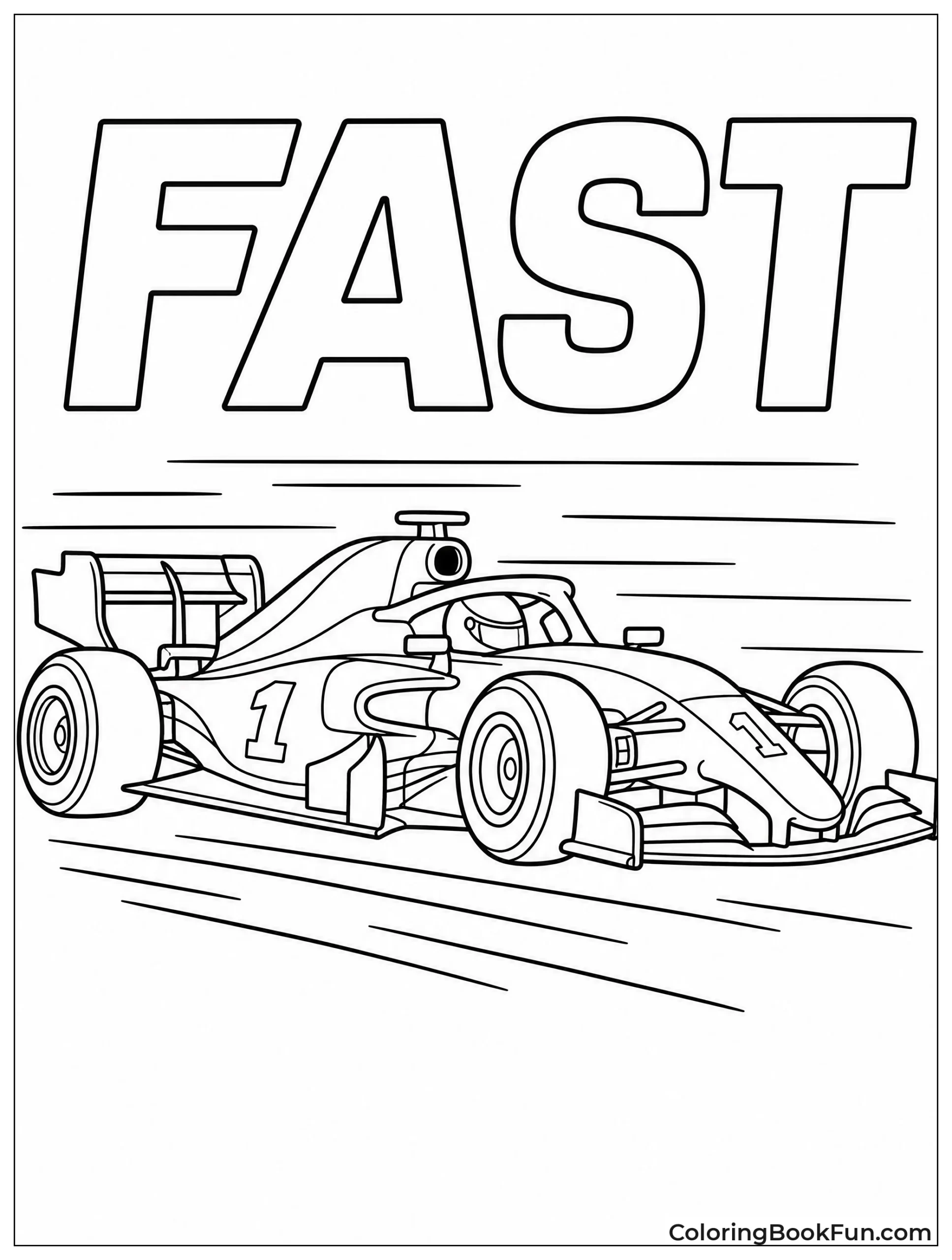F1 Car Side View