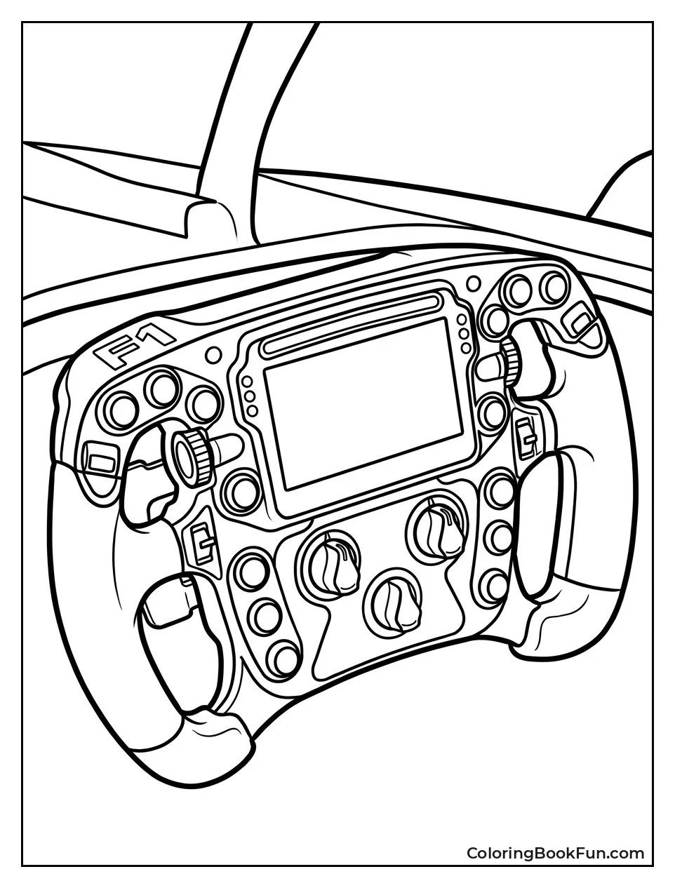 Detailed F1 Steering Wheel