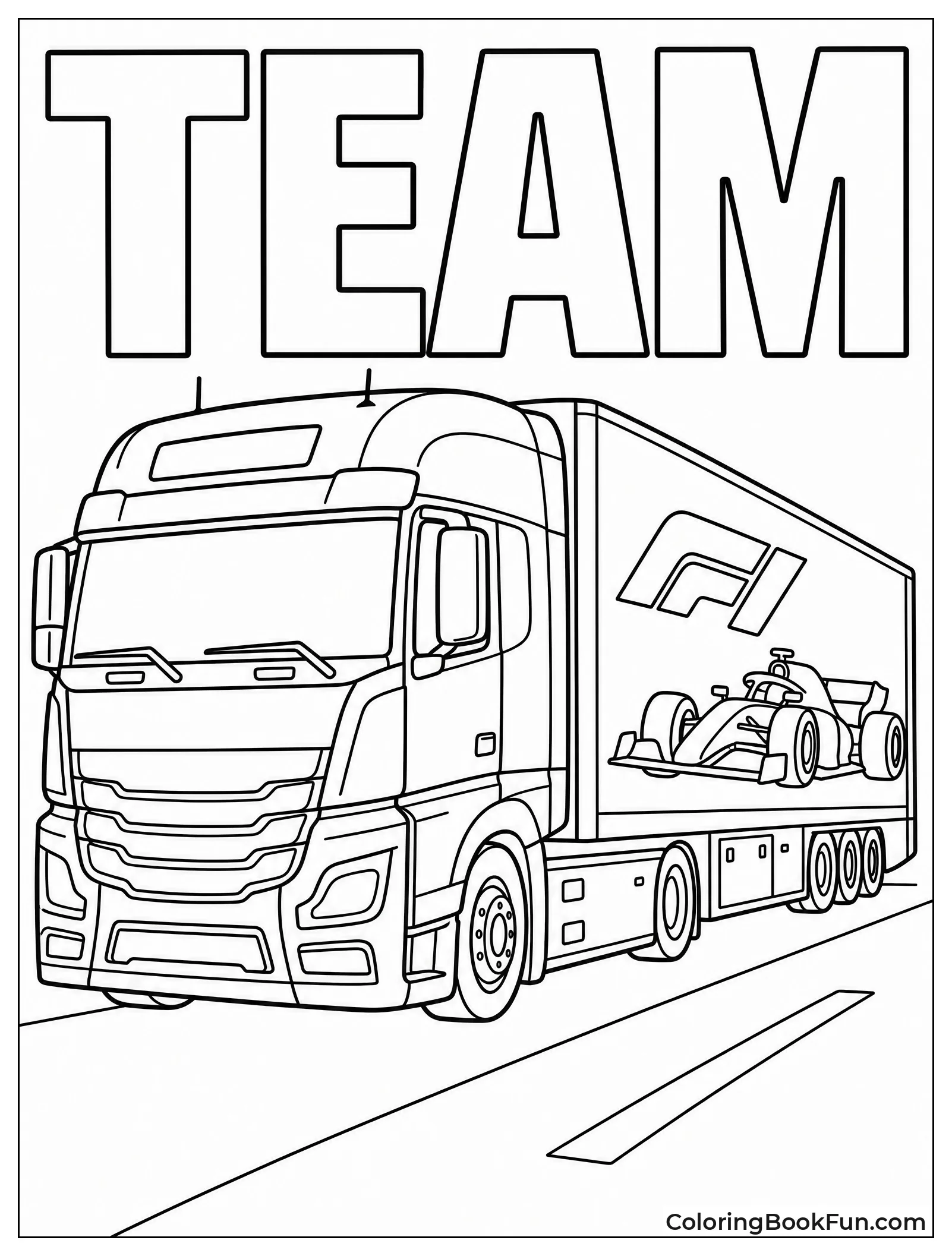 Big Truck Carrying Race Cars