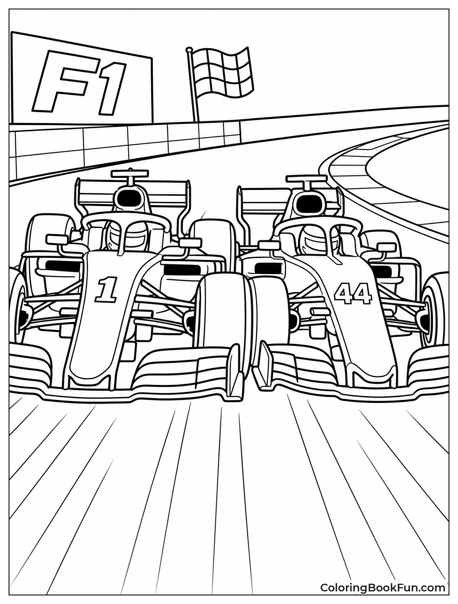 Two Cars Racing Close