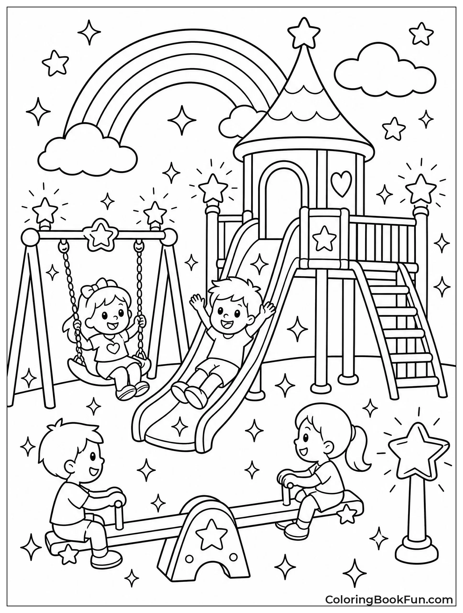 Glowing Playground with Sparkles