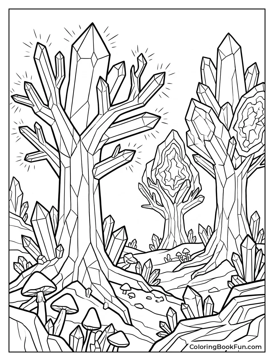 Giant Crystal Trees in Forest