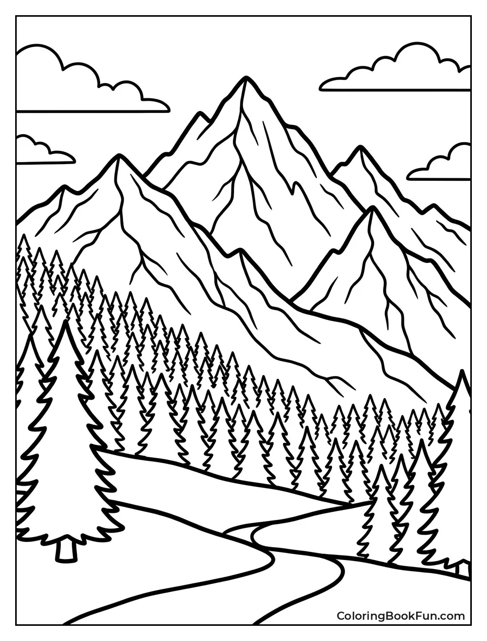 Pine Forest on Slopes