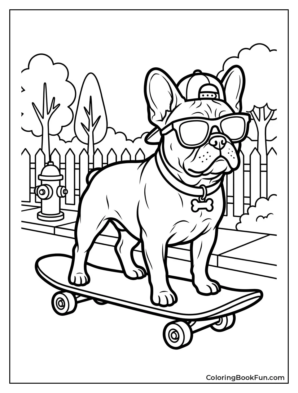 Frenchie Rides Skateboard like Pro
