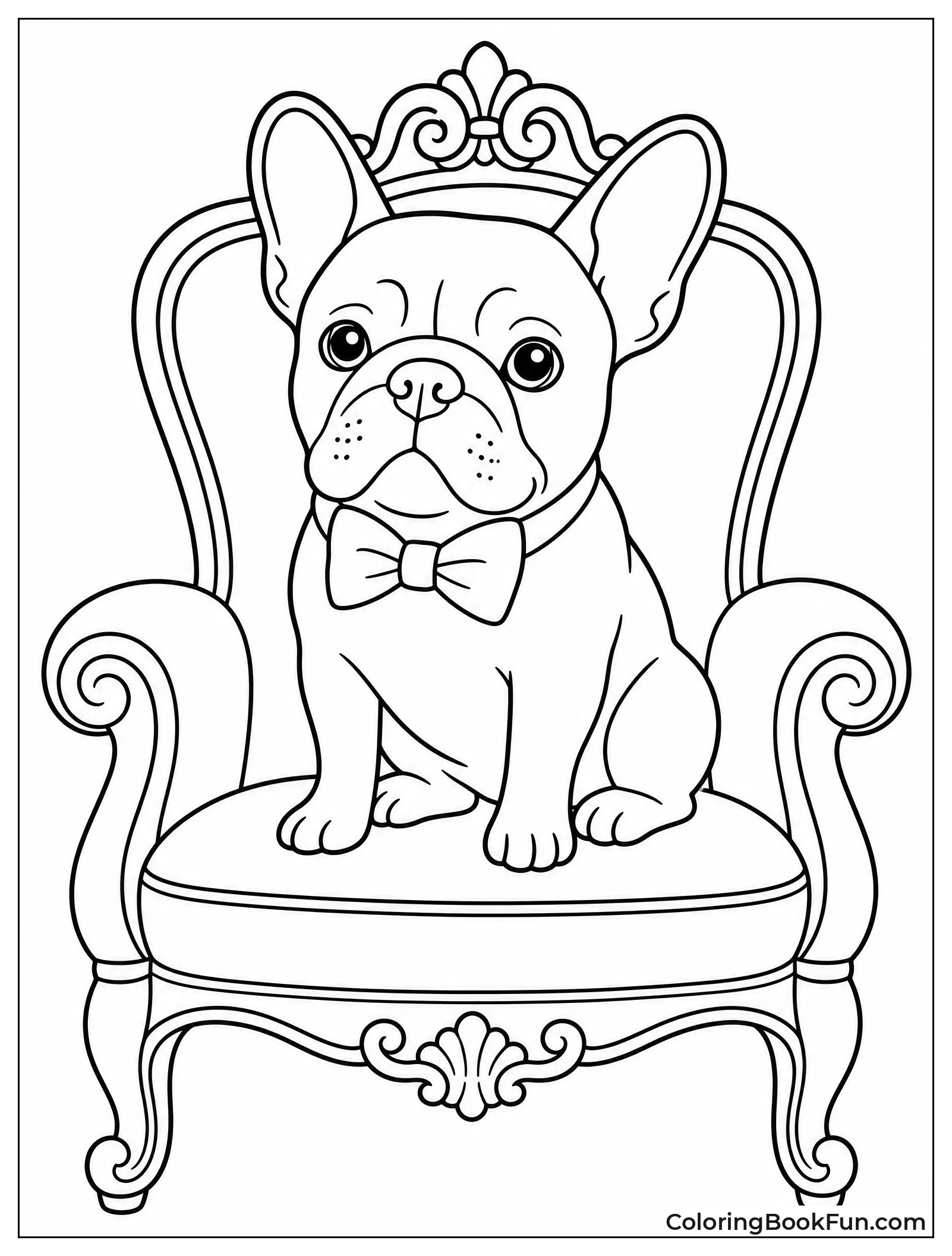 Dapper Frenchie Wears Fancy Bowtie