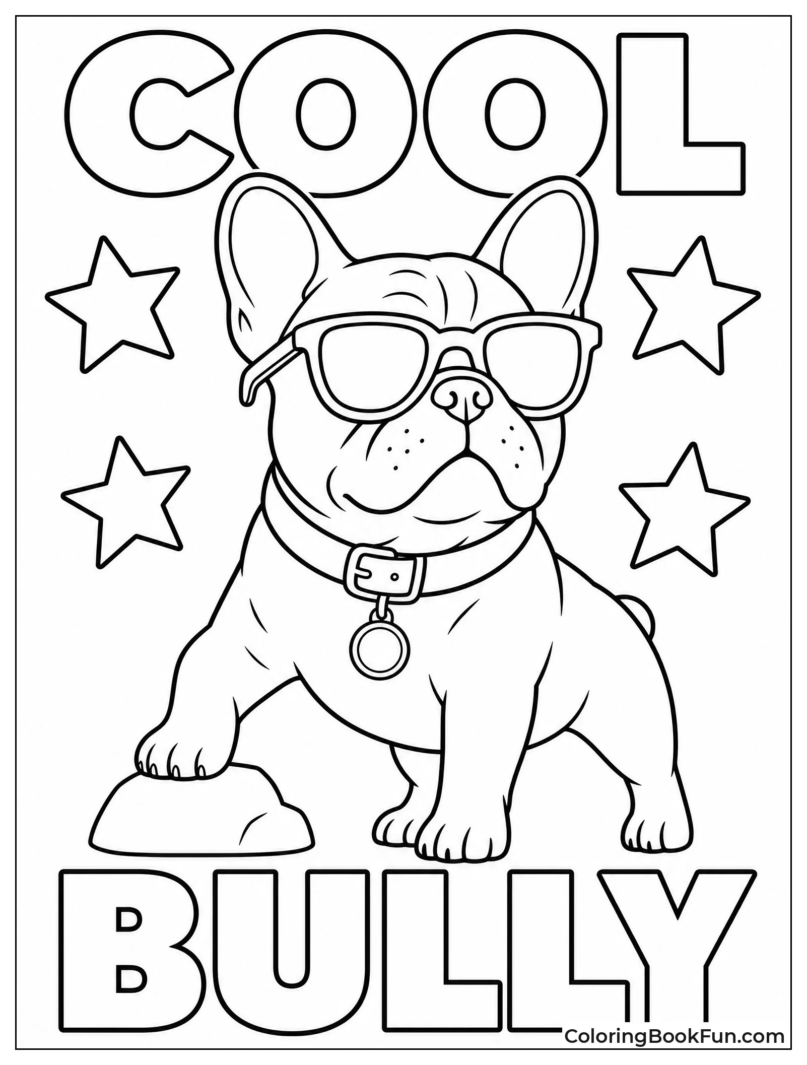 Cool Frenchie Wears Stylish Sunglasses
