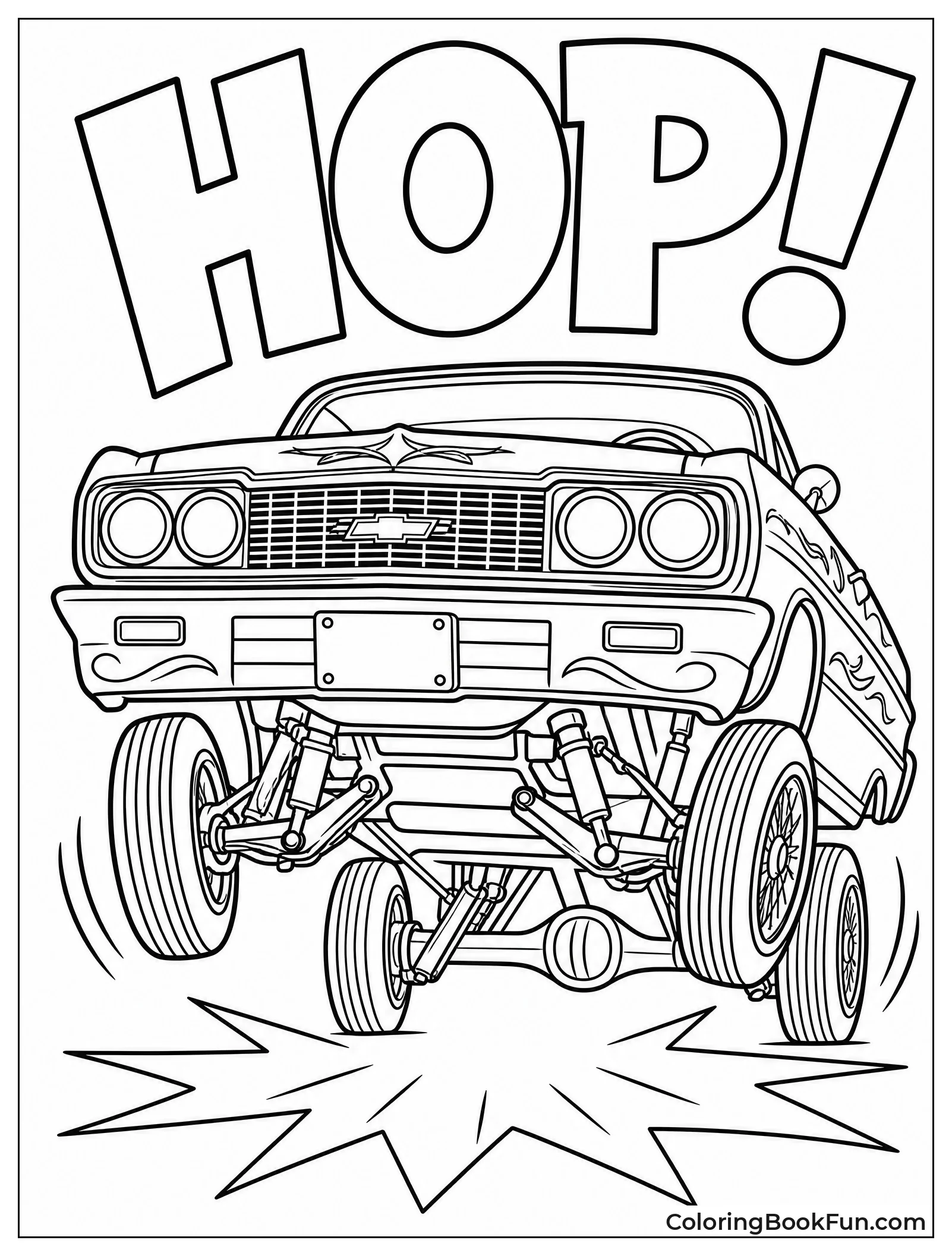 Front Wheels Lift in Hop