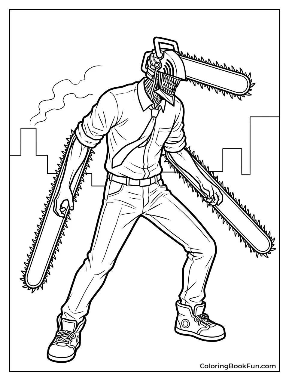 Chainsaw Man in Full Body View