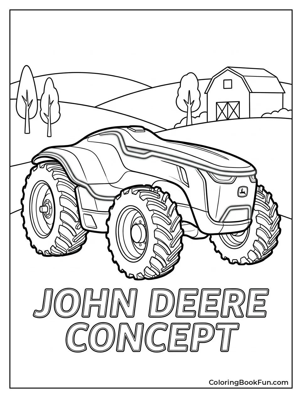 Futuristic Tractor with Glowing Lights