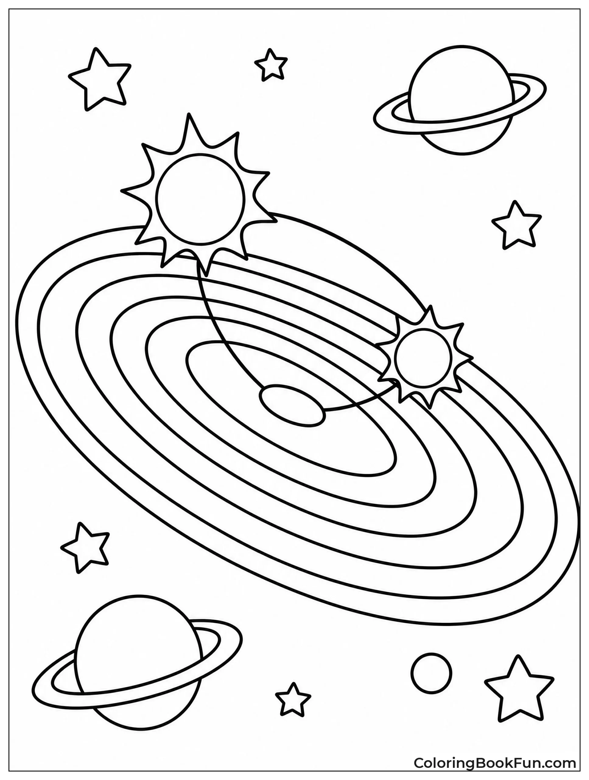 Two Stars Orbiting Together