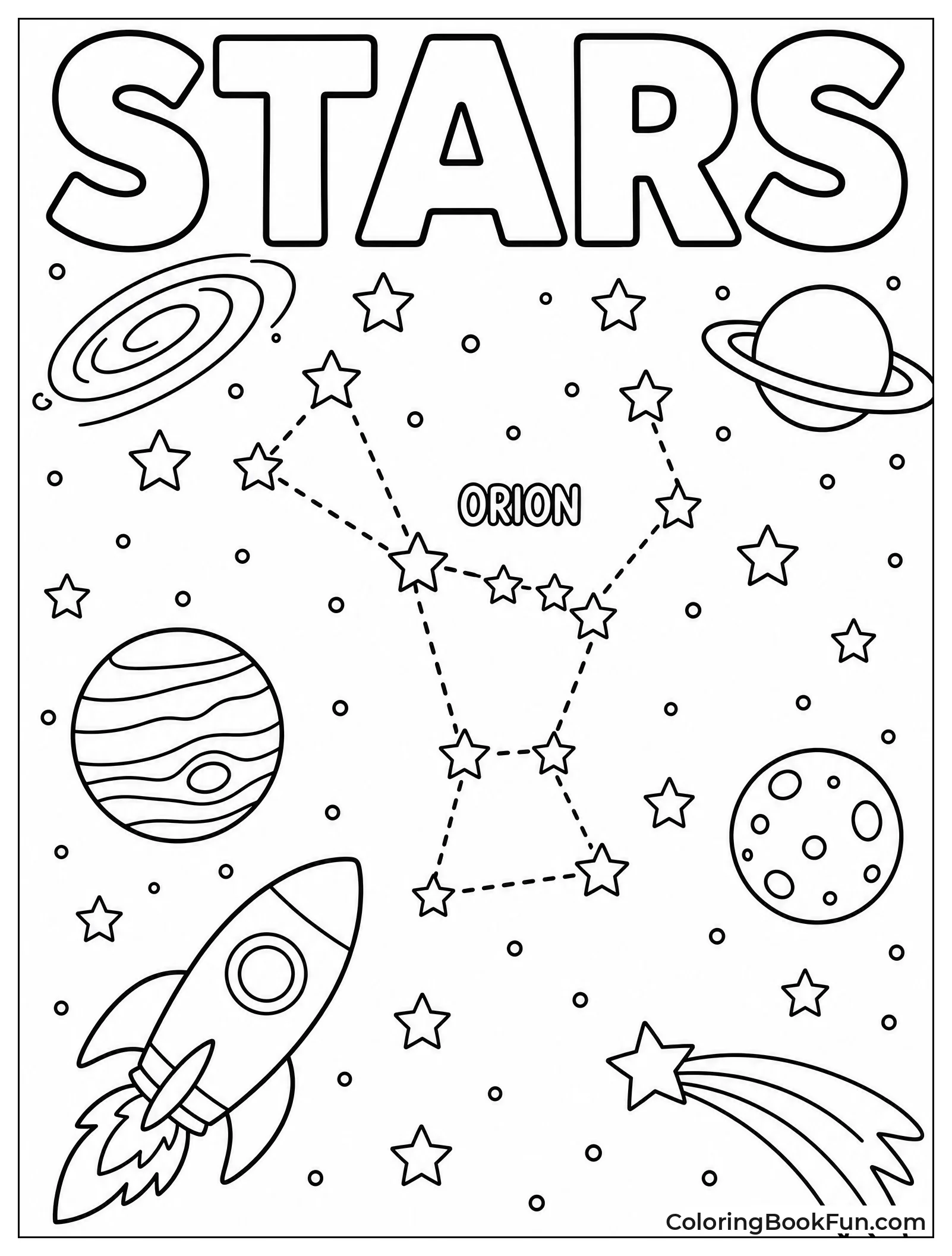 Constellations Connected with Dotted Lines