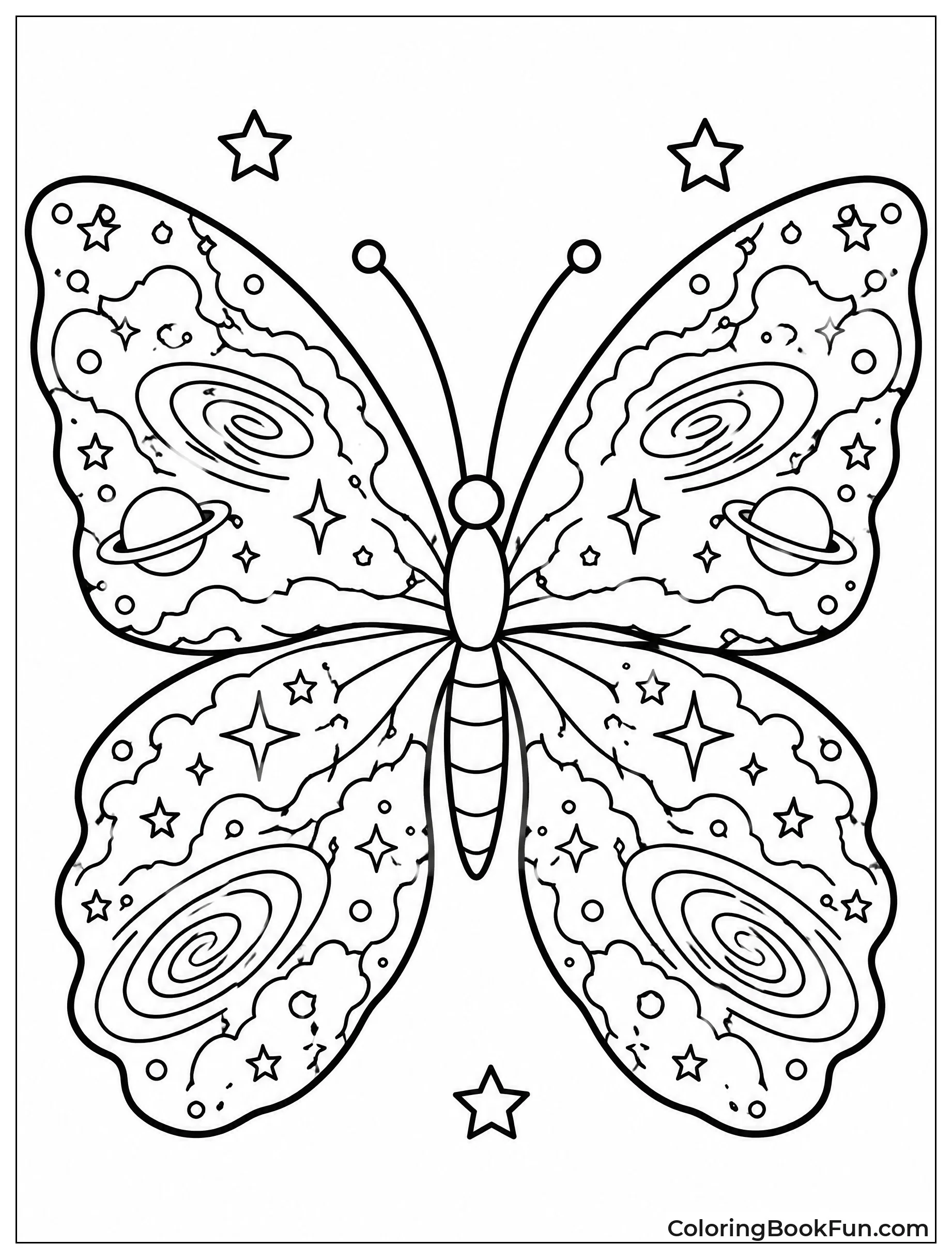 Butterfly with Nebula Wings