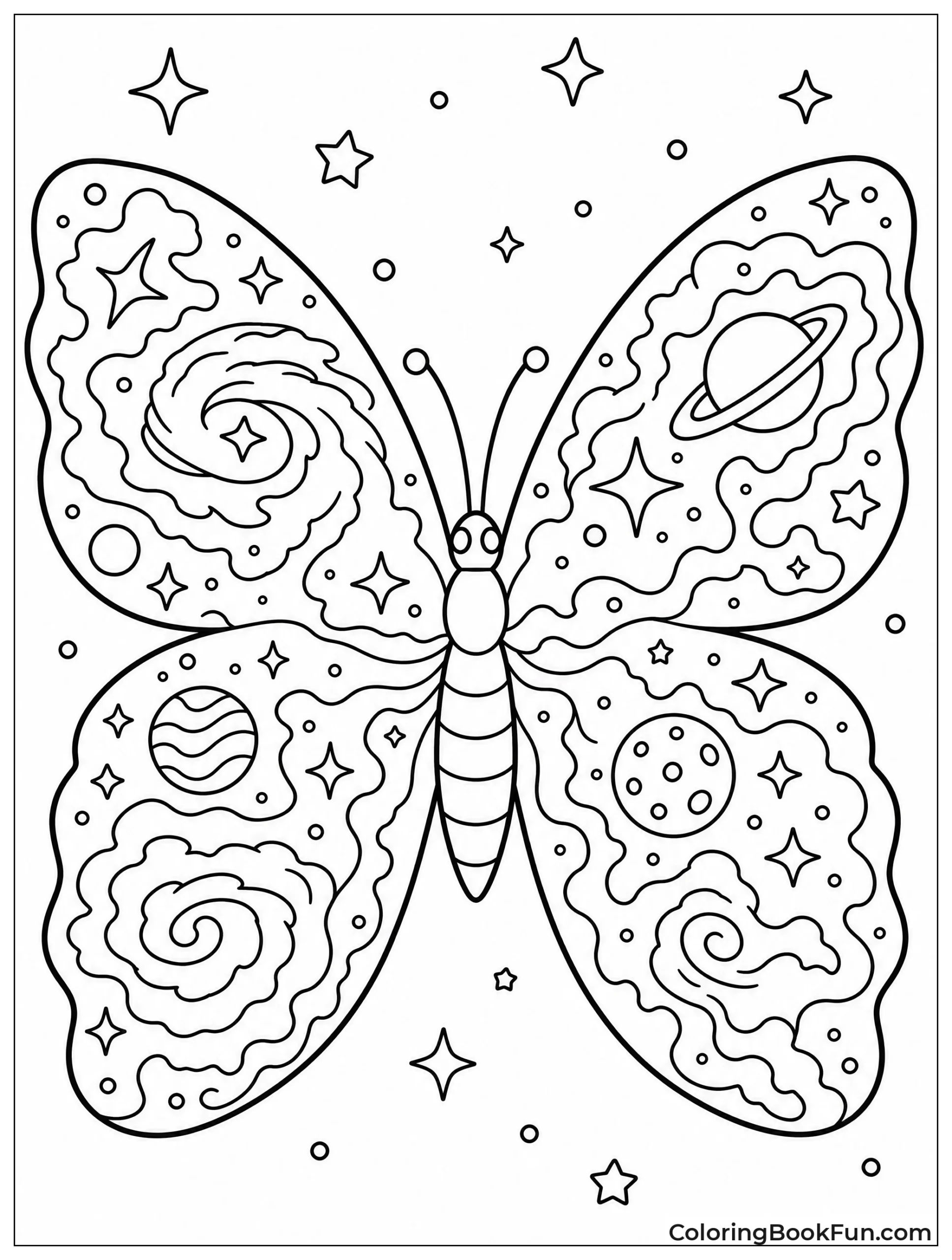 Butterfly with Nebula Wings