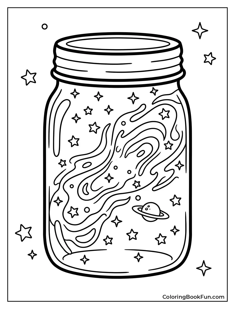 Galaxy Swirling inside a Jar