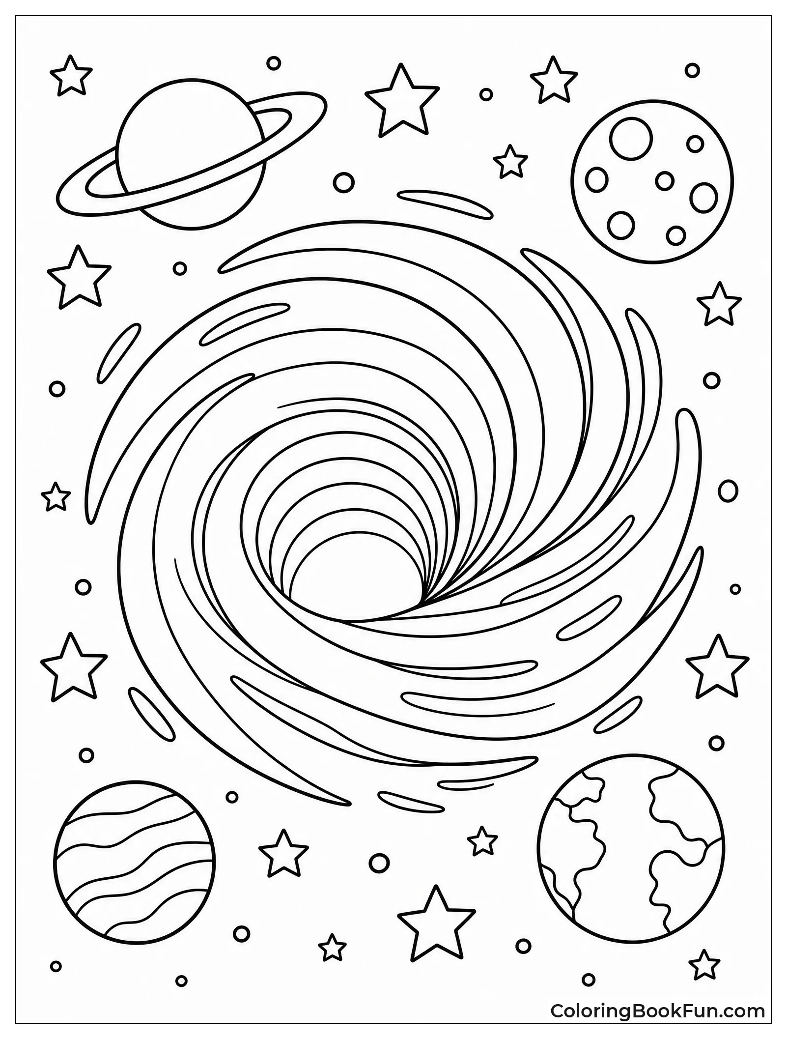 Swirling Portal in Star Field