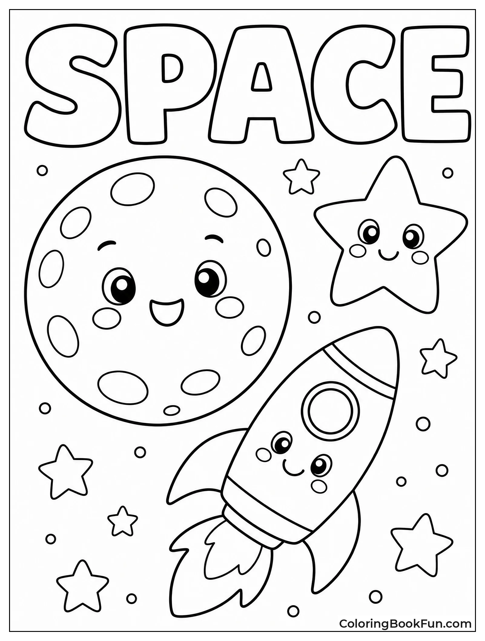 Cute Moon and Star Friends