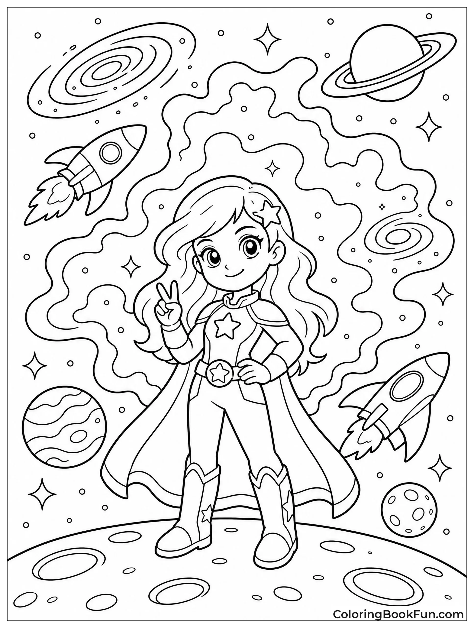 Nebula Posing Before Vibrant Clouds
