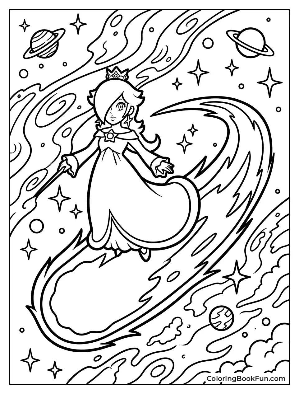 Rosalina Traveling on a Comet