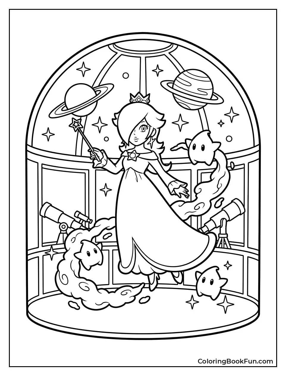 Rosalina Floating in Her Observatory