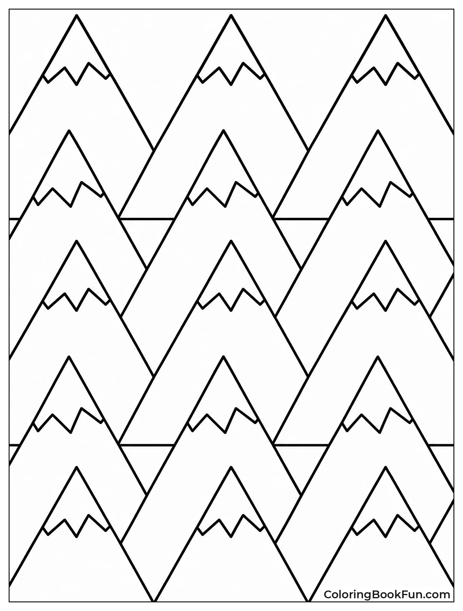 Geometric Mountain Pattern Tile
