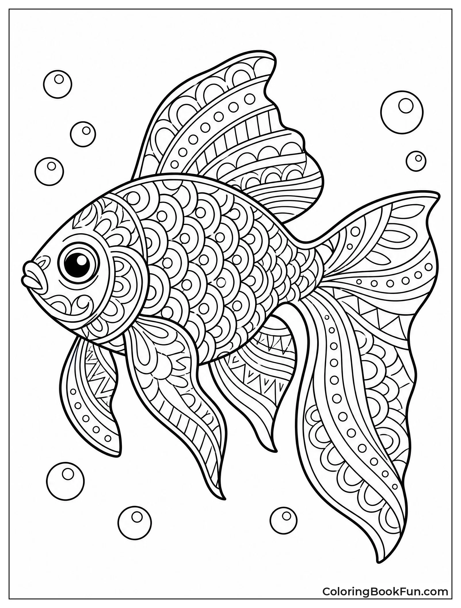 Goldfish Fins Filled With Patterns