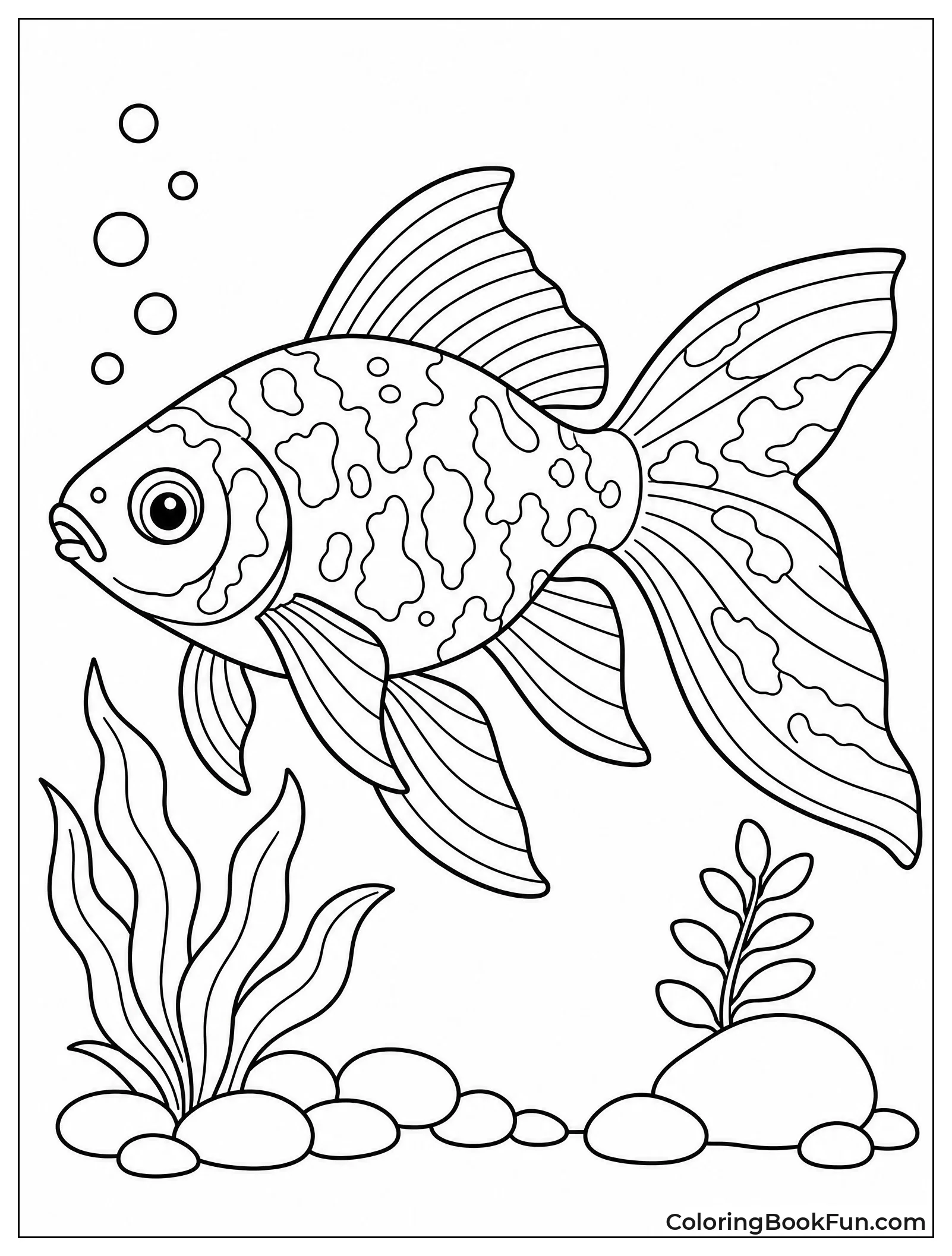 Shubunkin Goldfish Has Speckles