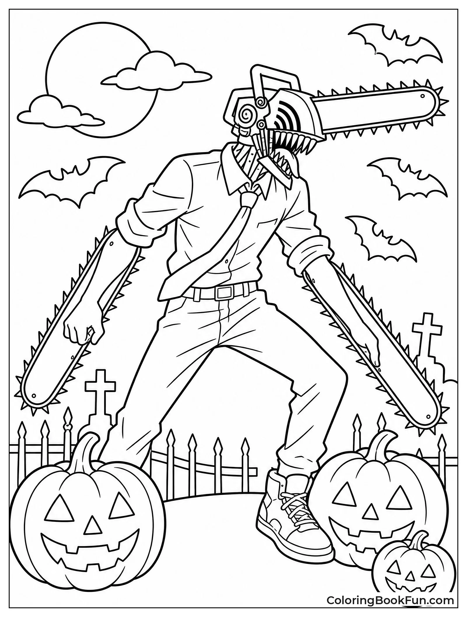 Chainsaw Man in Halloween Night