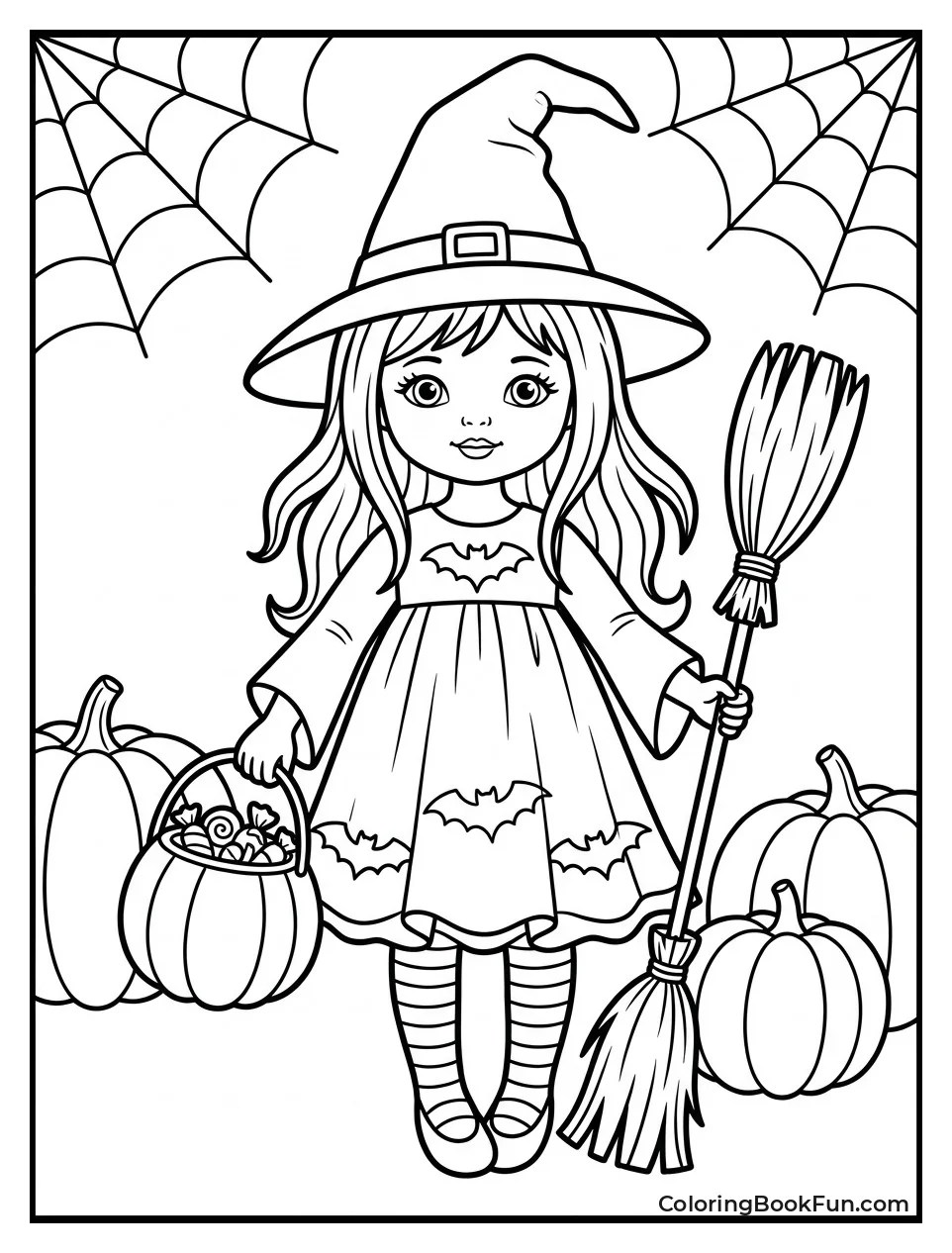 Halloween Doll with Witch Costume