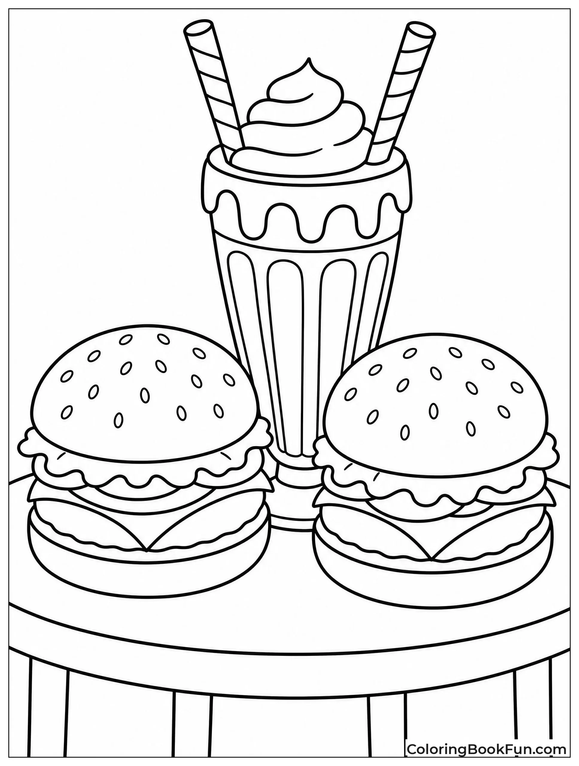 Burgers Share a Milkshake