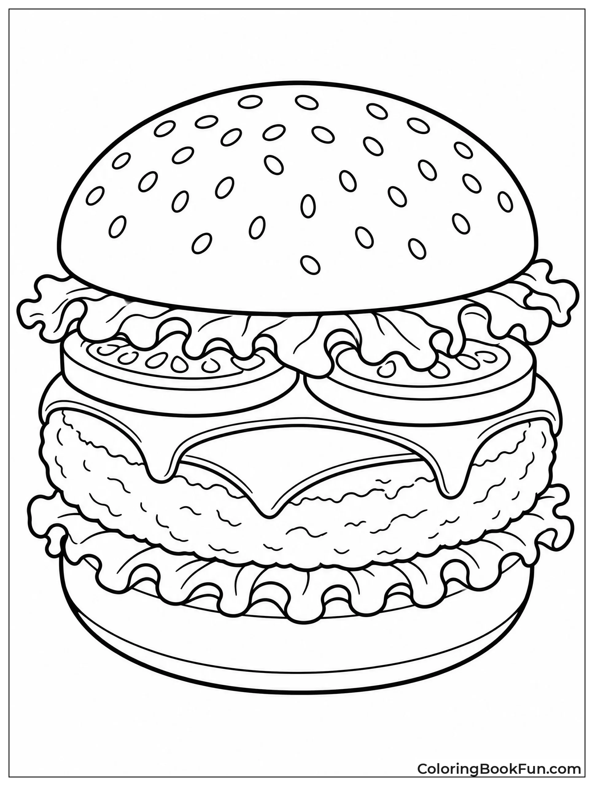Classic Cheeseburger with Sesame Bun