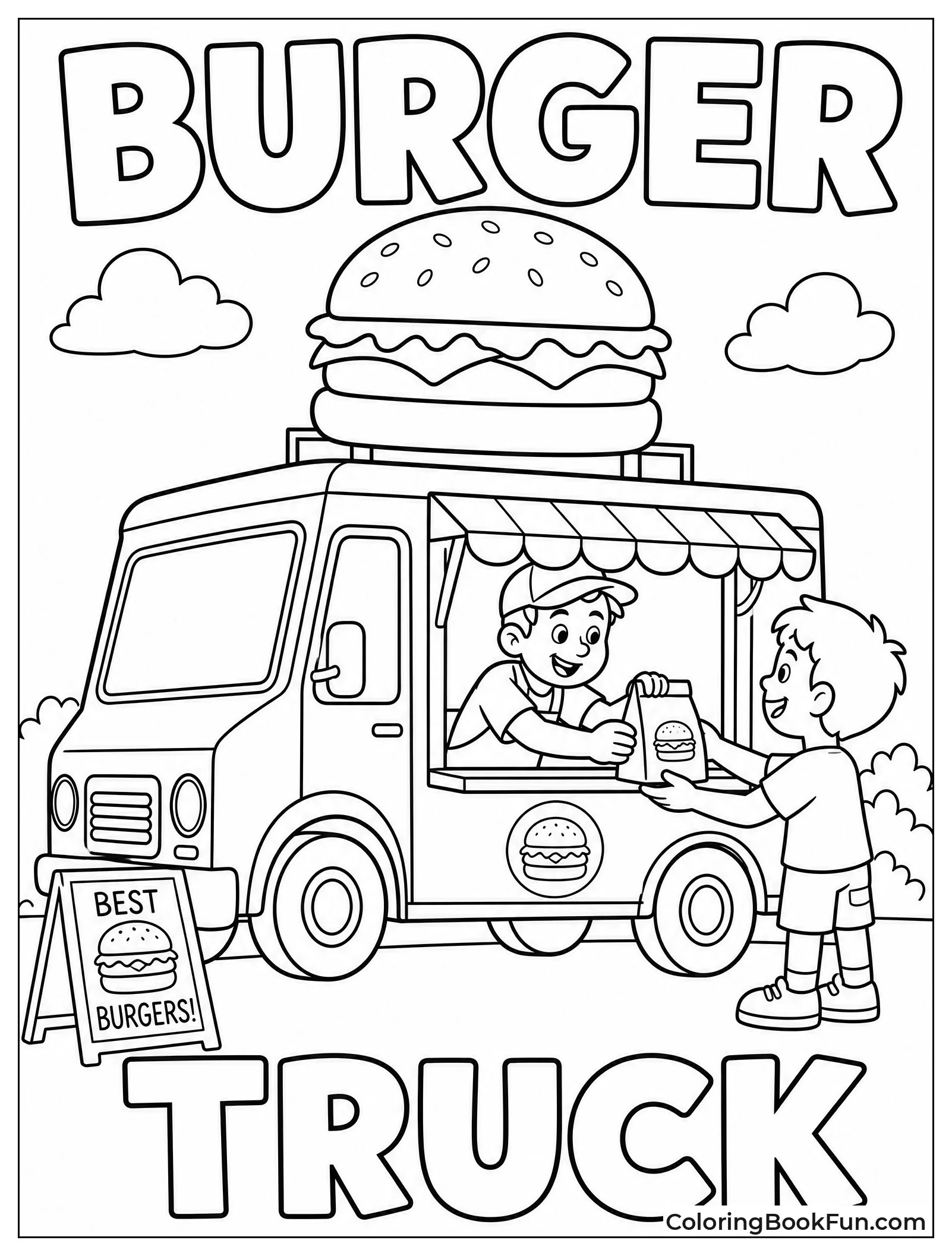 Colorful Burger Food Truck