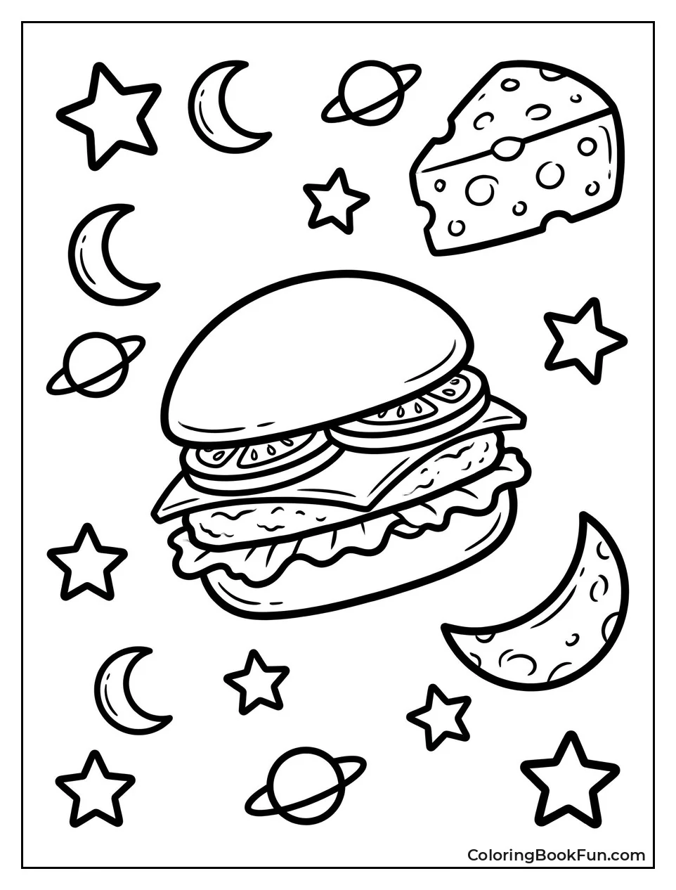Burger Floats in Outer Space
