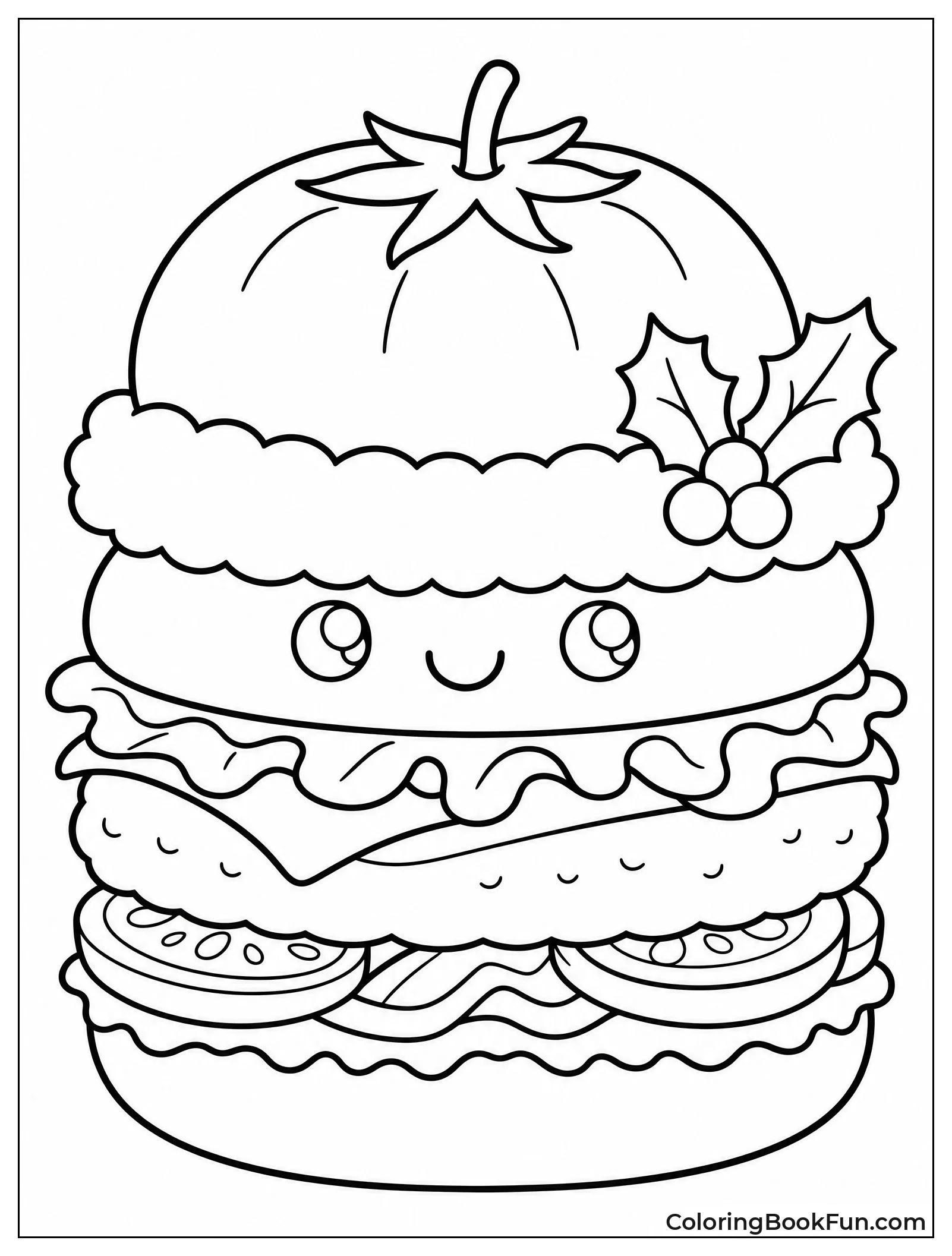 Christmas Burger Looks Like Santa