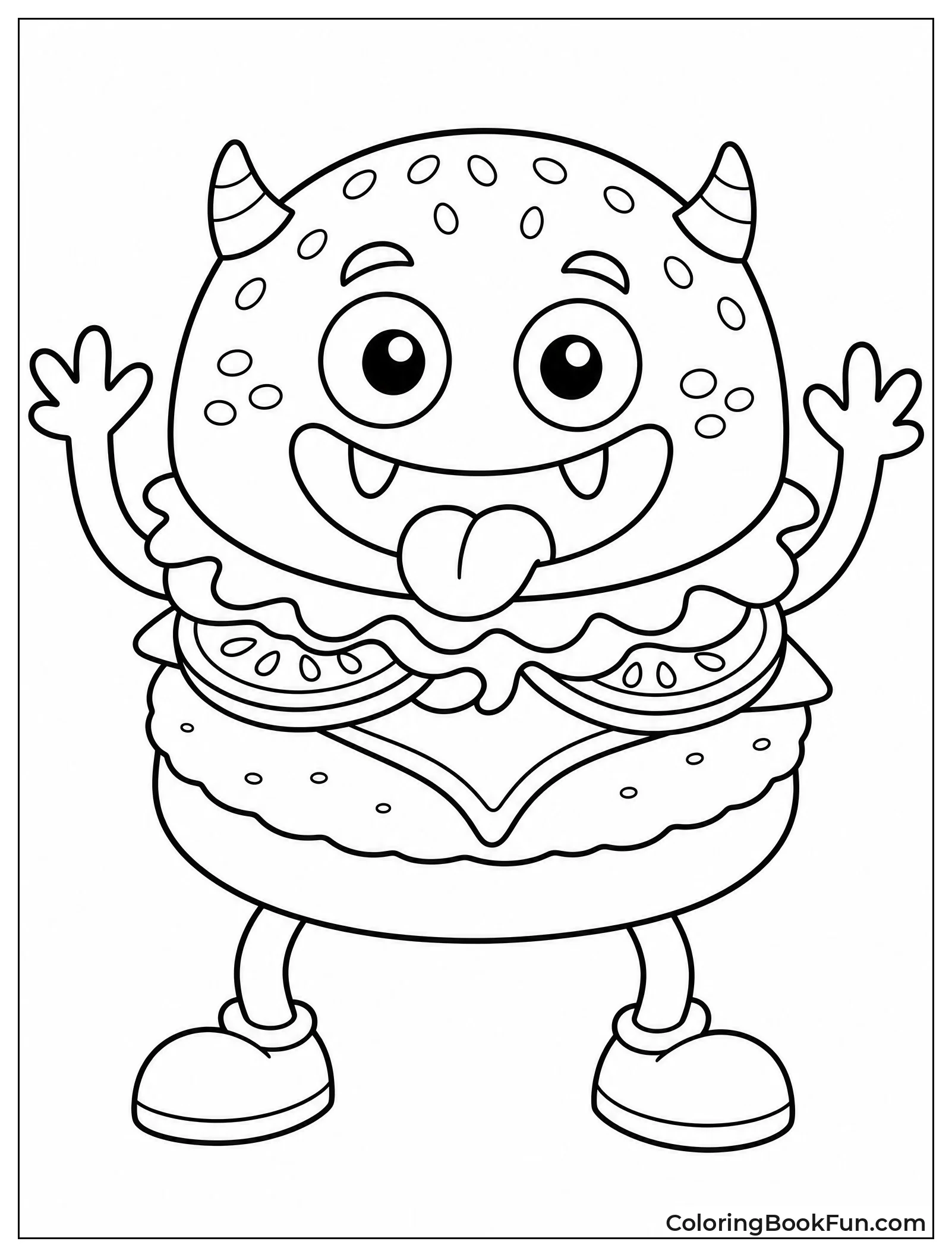 Friendly Monster Burger Grins