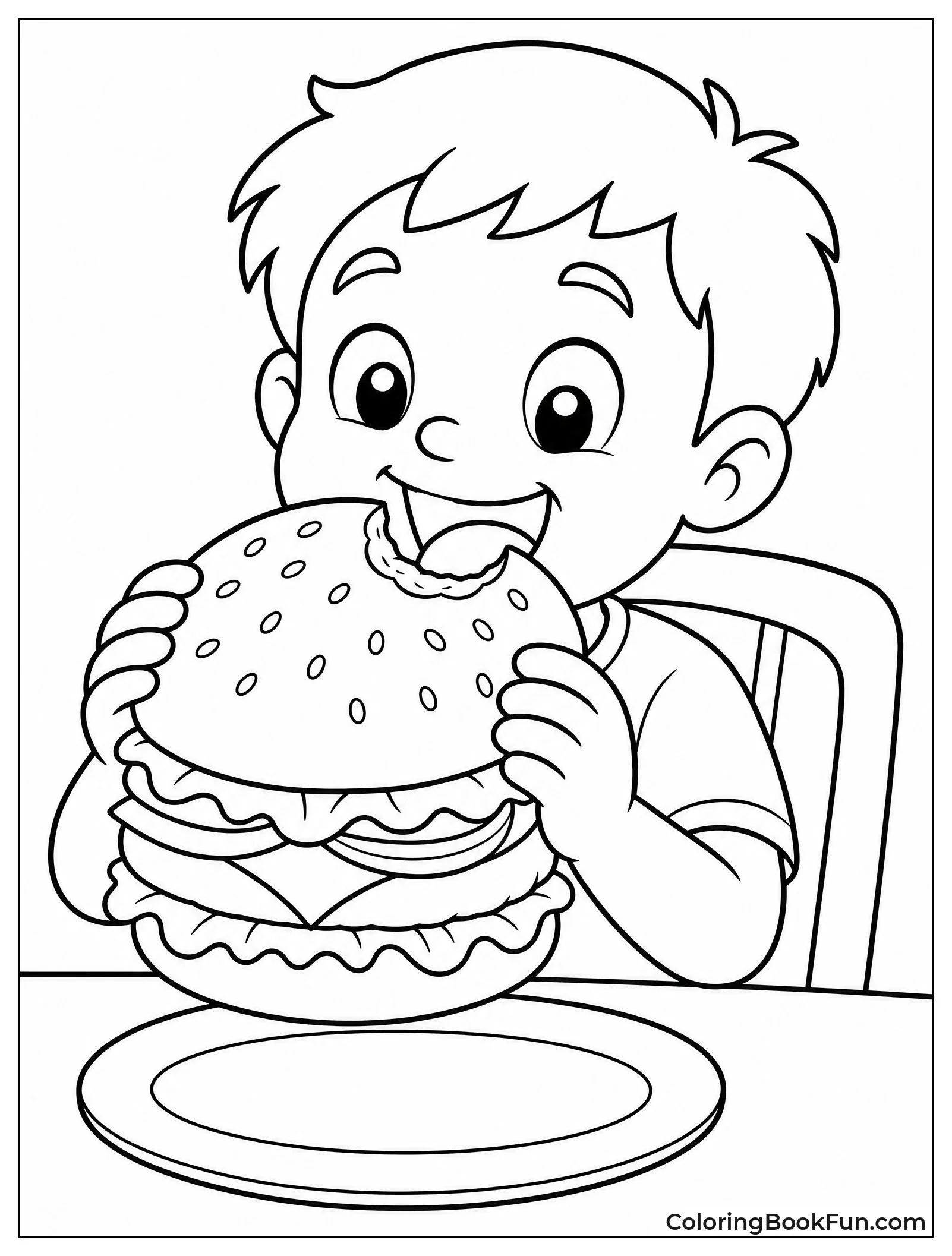 Kid Takes First Big Bite