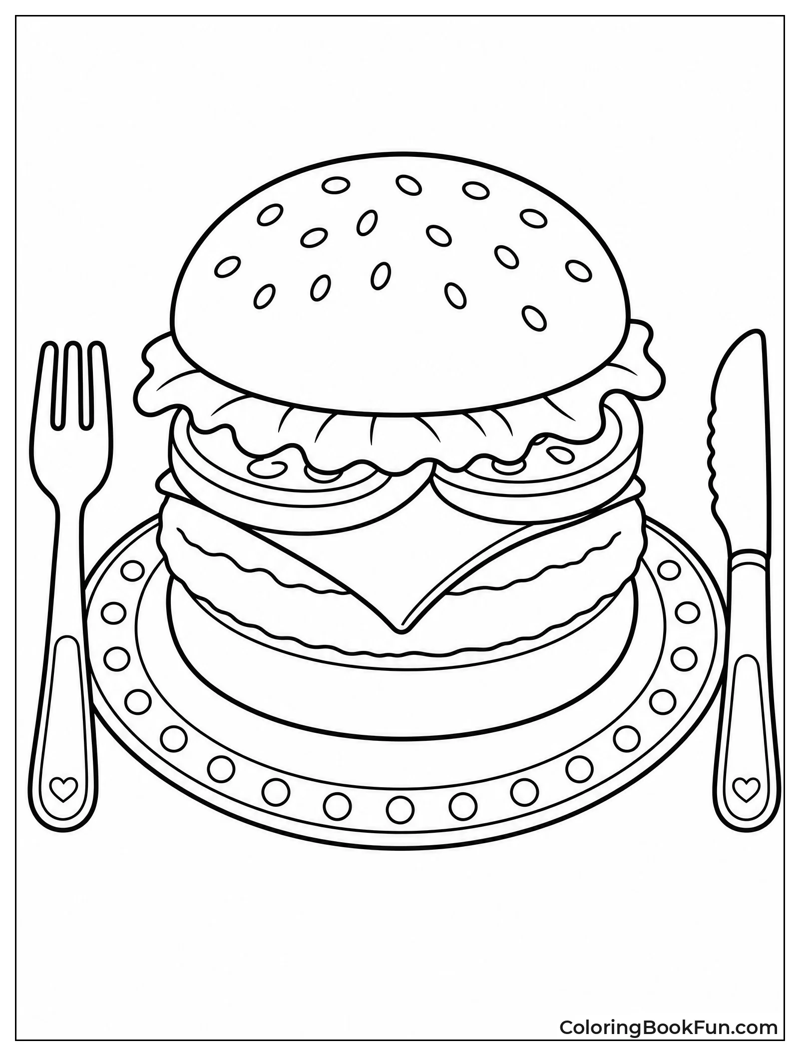Juicy Burger on a Plate