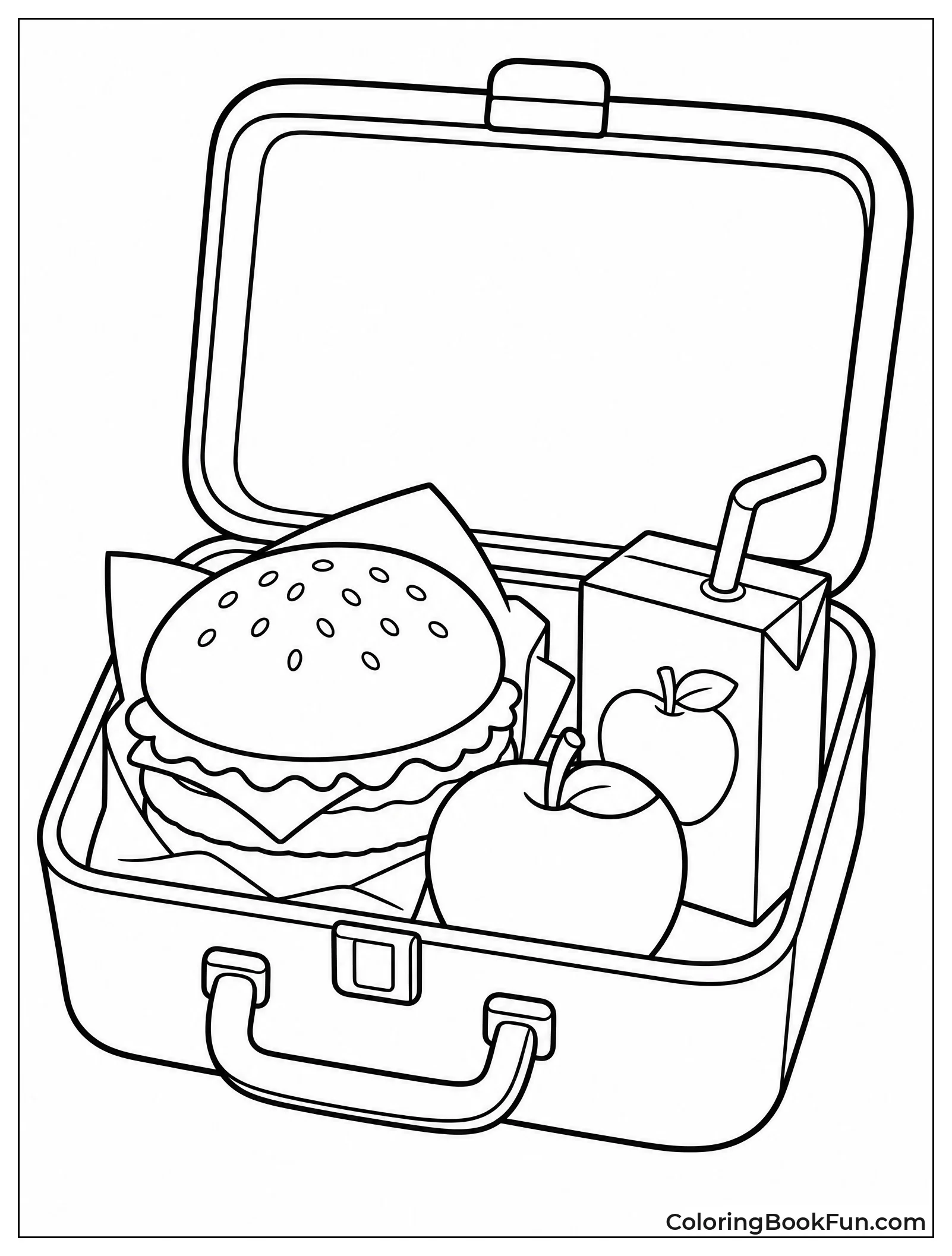 Lunch Box with a Burger