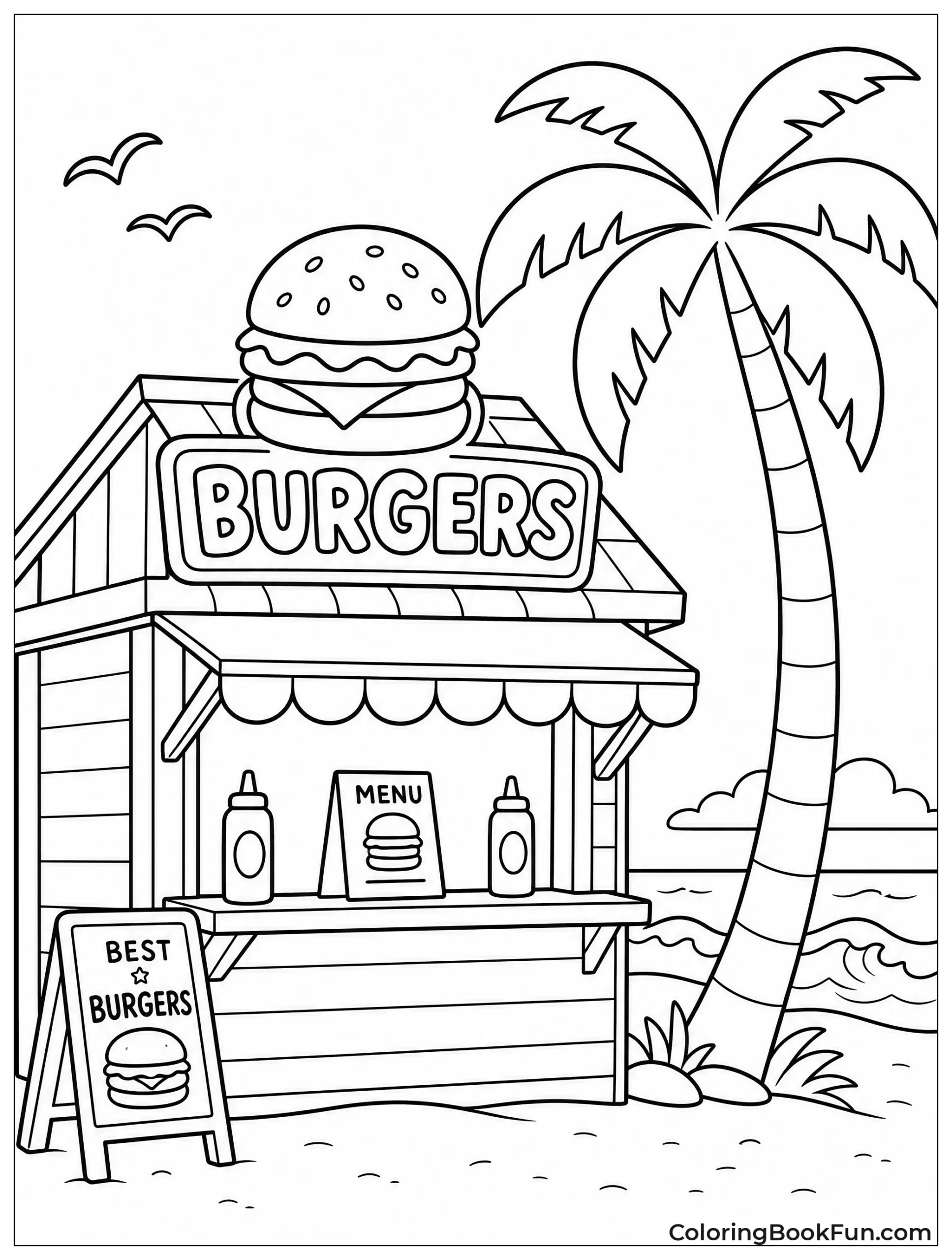 Beach Shack Sells Burgers