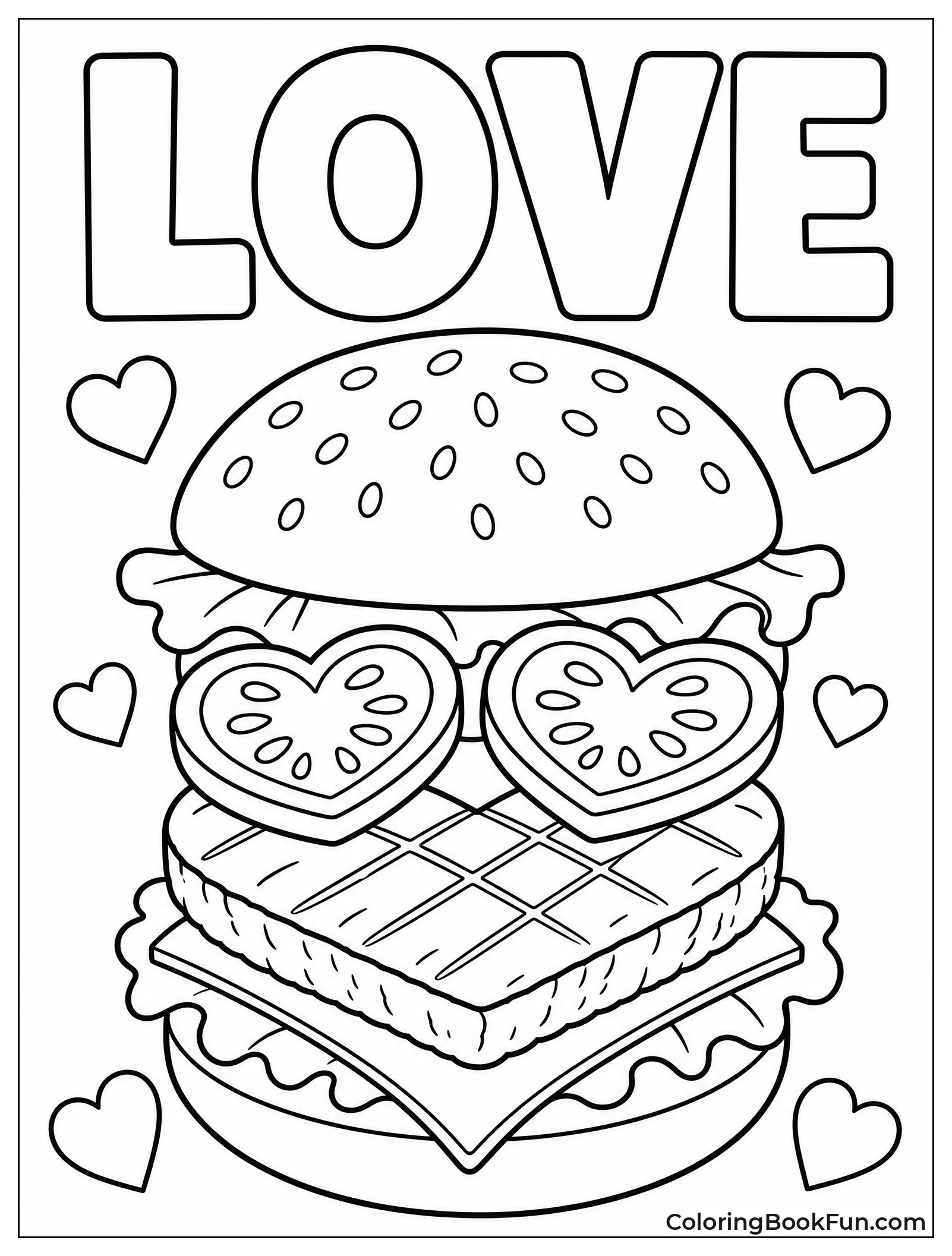 Heart Shaped Burger for Love