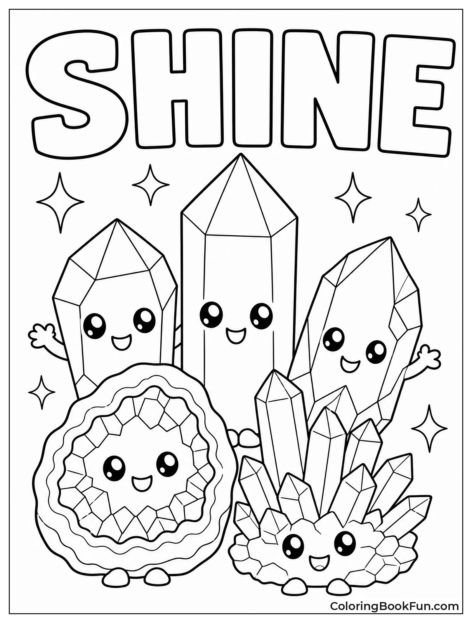 Smiling Crystals with Big Eyes