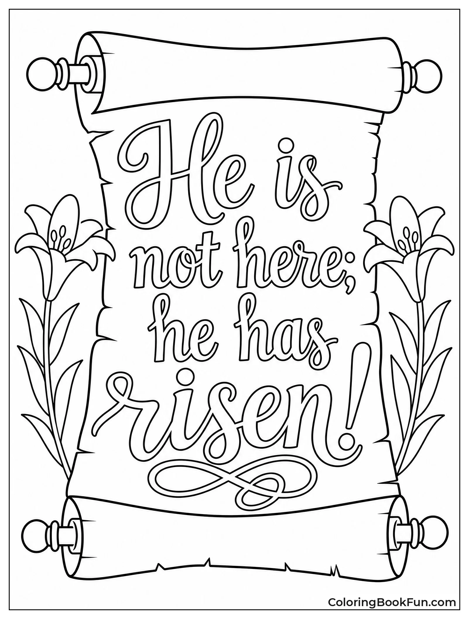 Scroll Shows He Has Risen