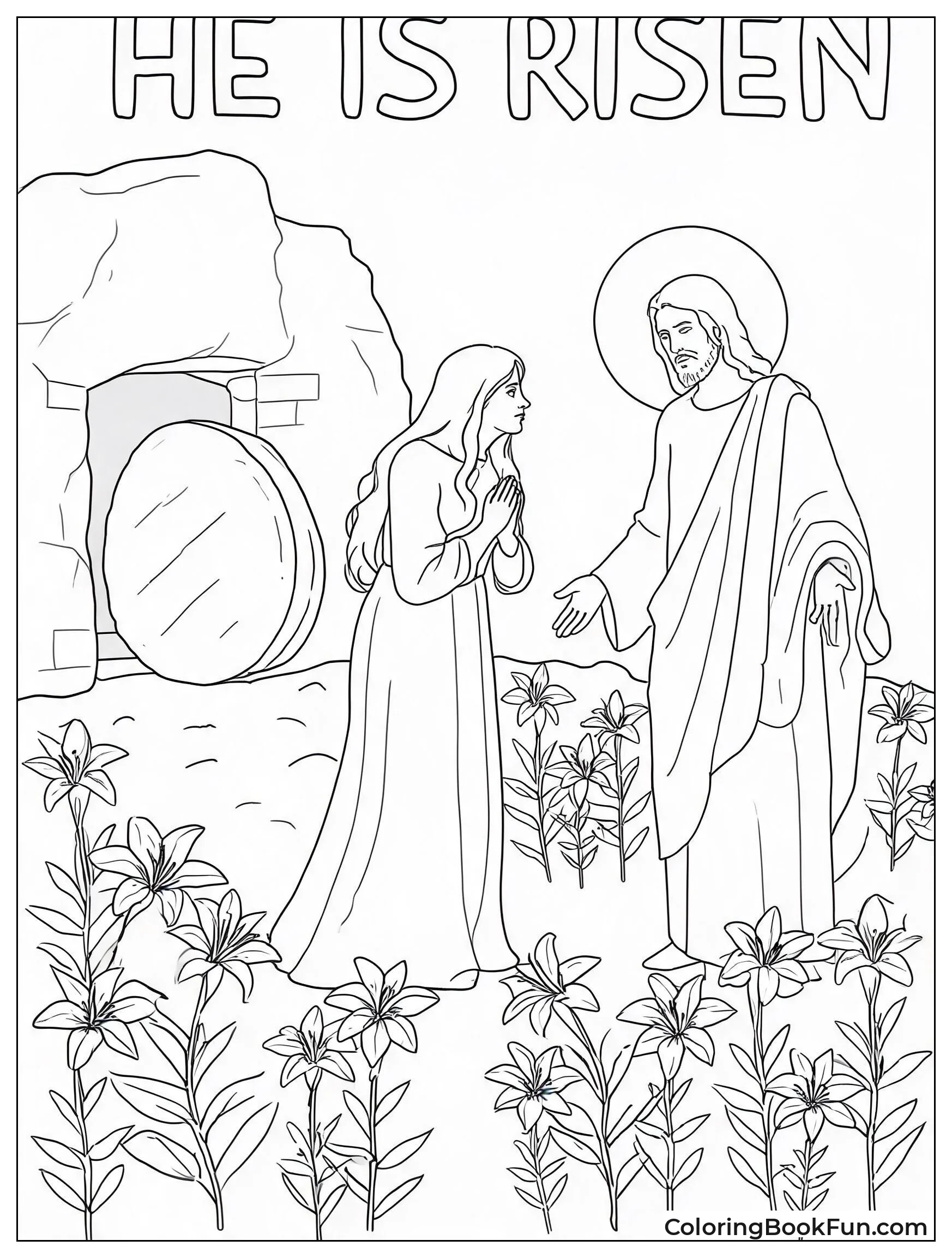 Mary Sees Jesus in Garden