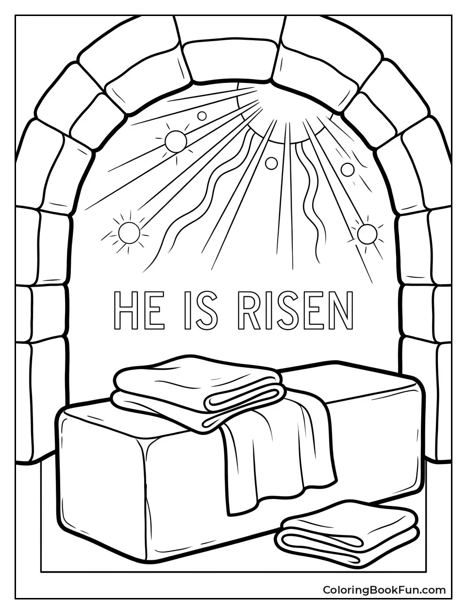 Folded Linens Glow in Tomb