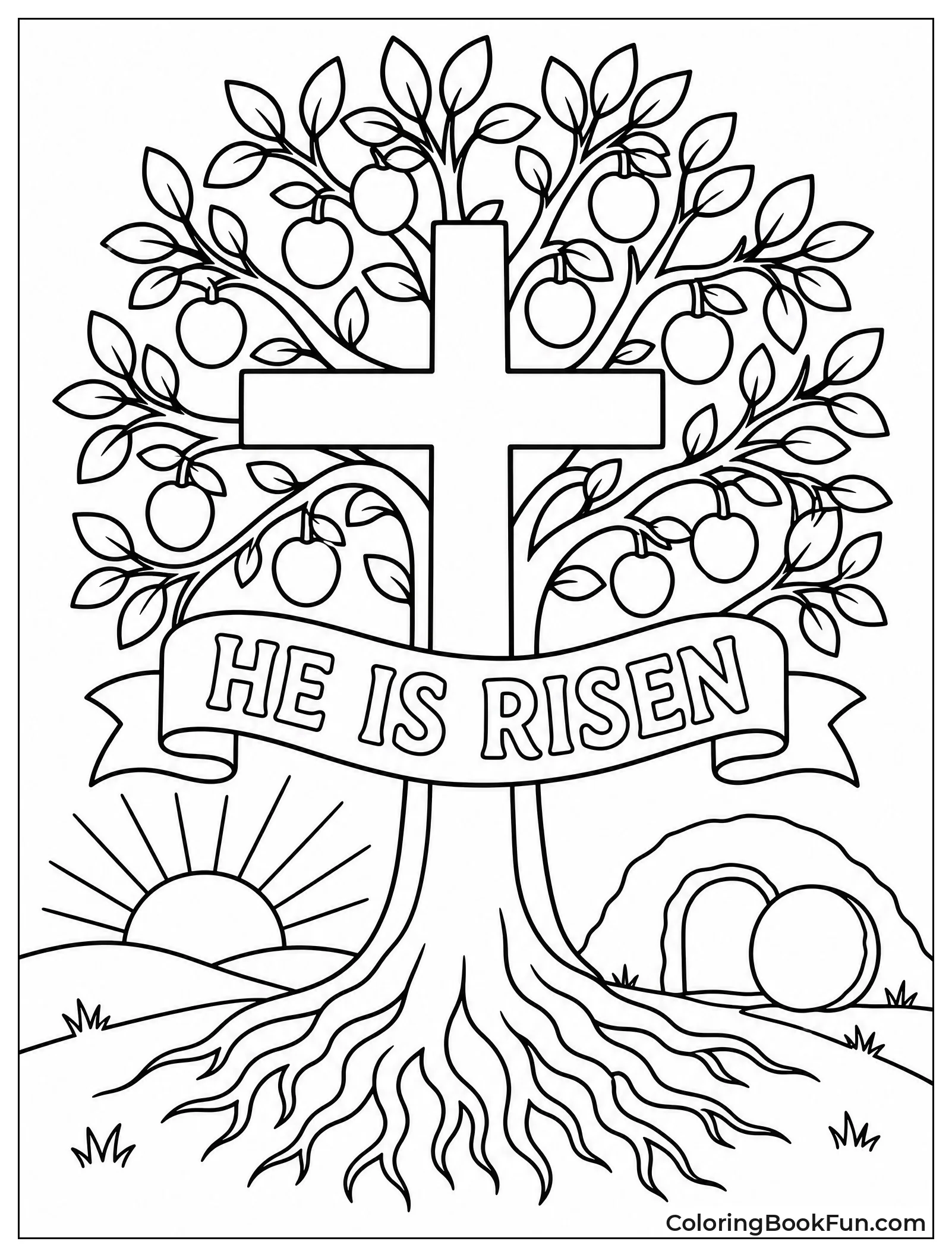 Cross Turns into Tree of Life