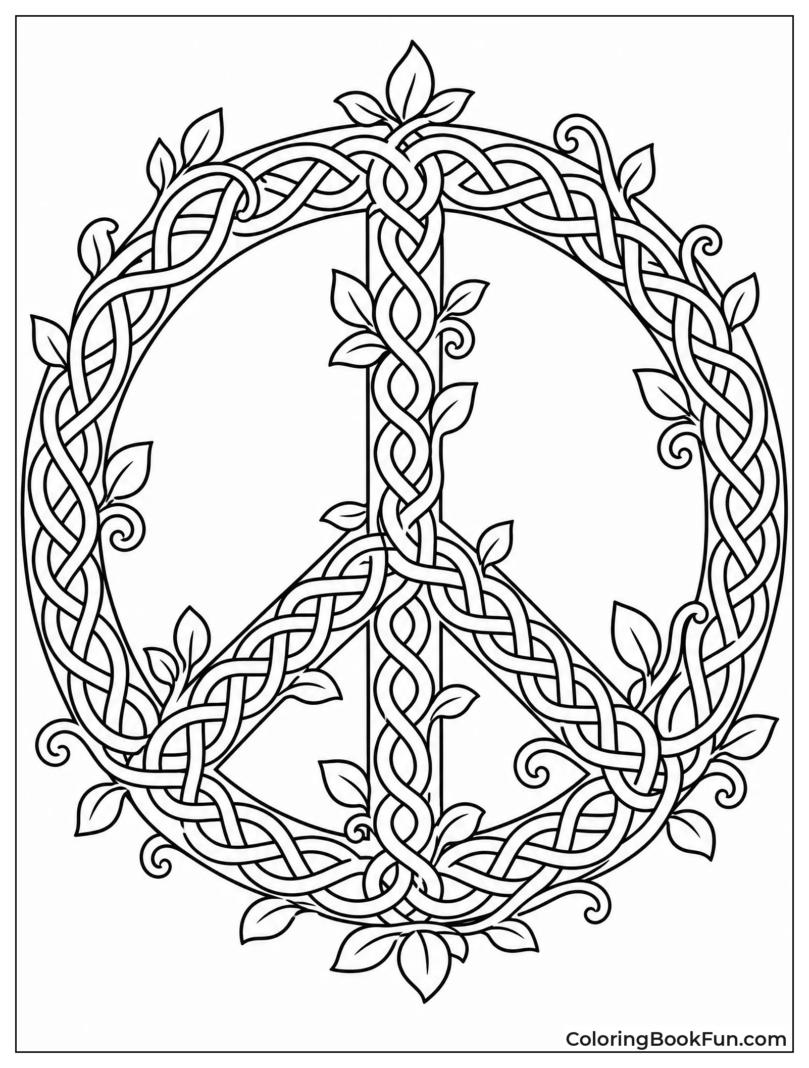 Celtic Vine Peace Sign
