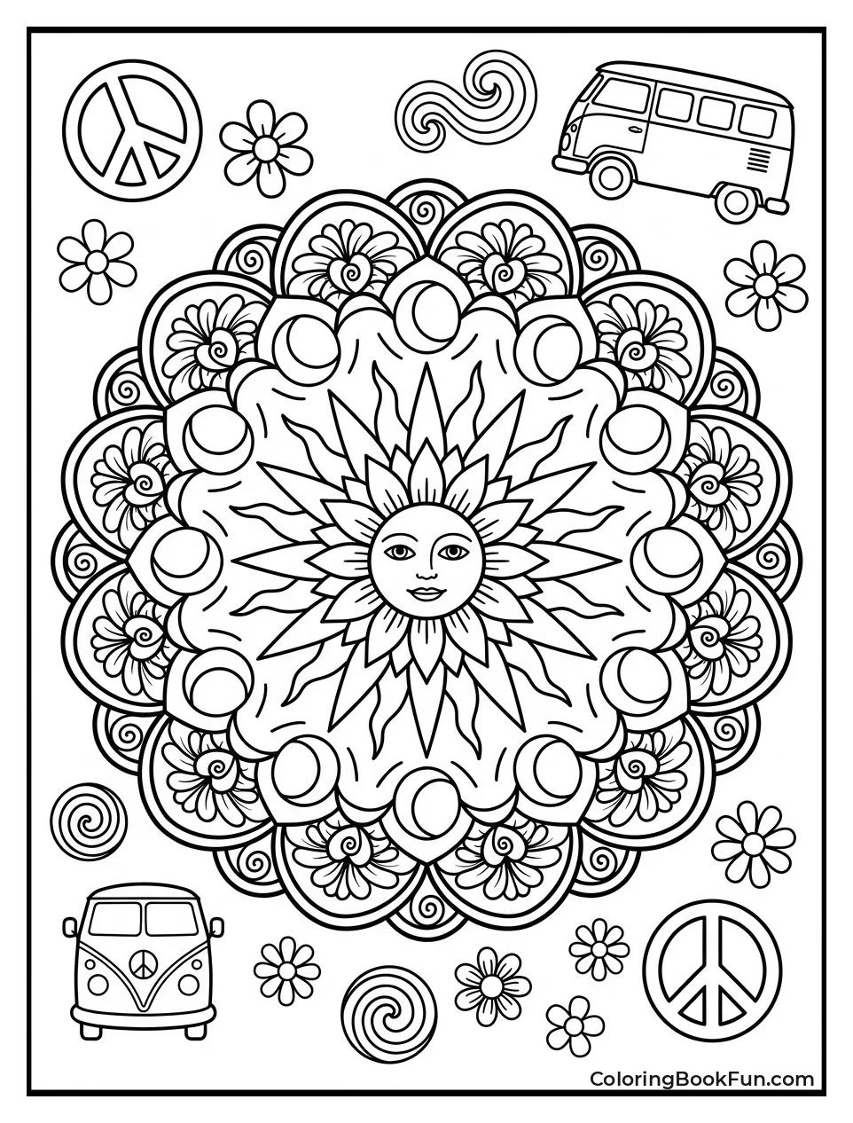Cosmic Flower Power Mandala