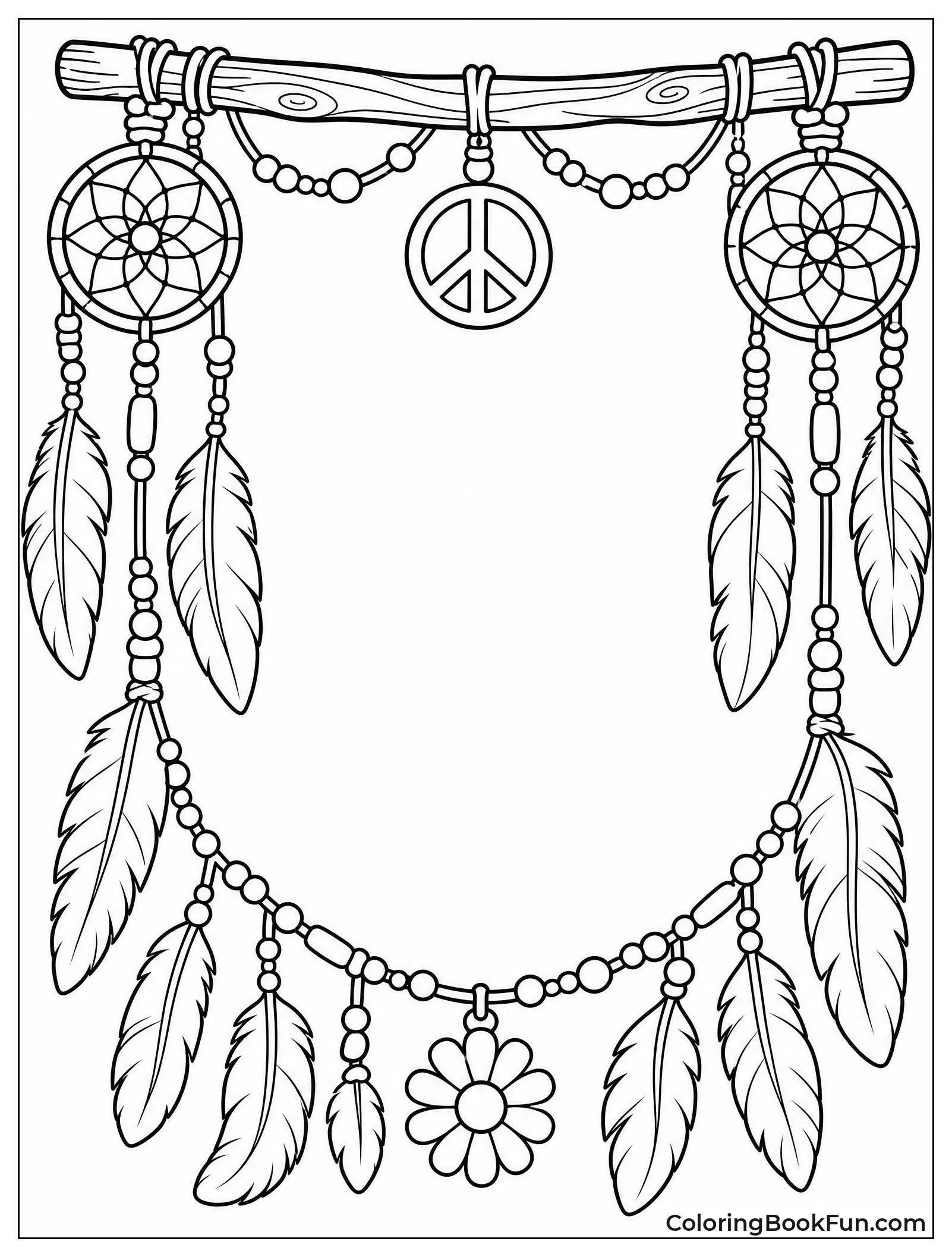 Feather and Bead Frame