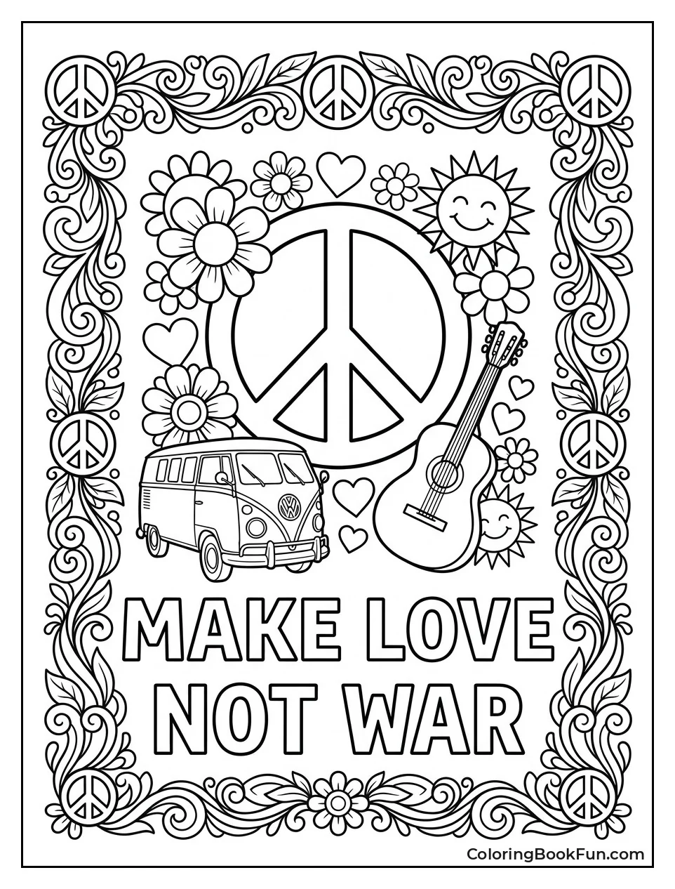 Make Love Not War Frame