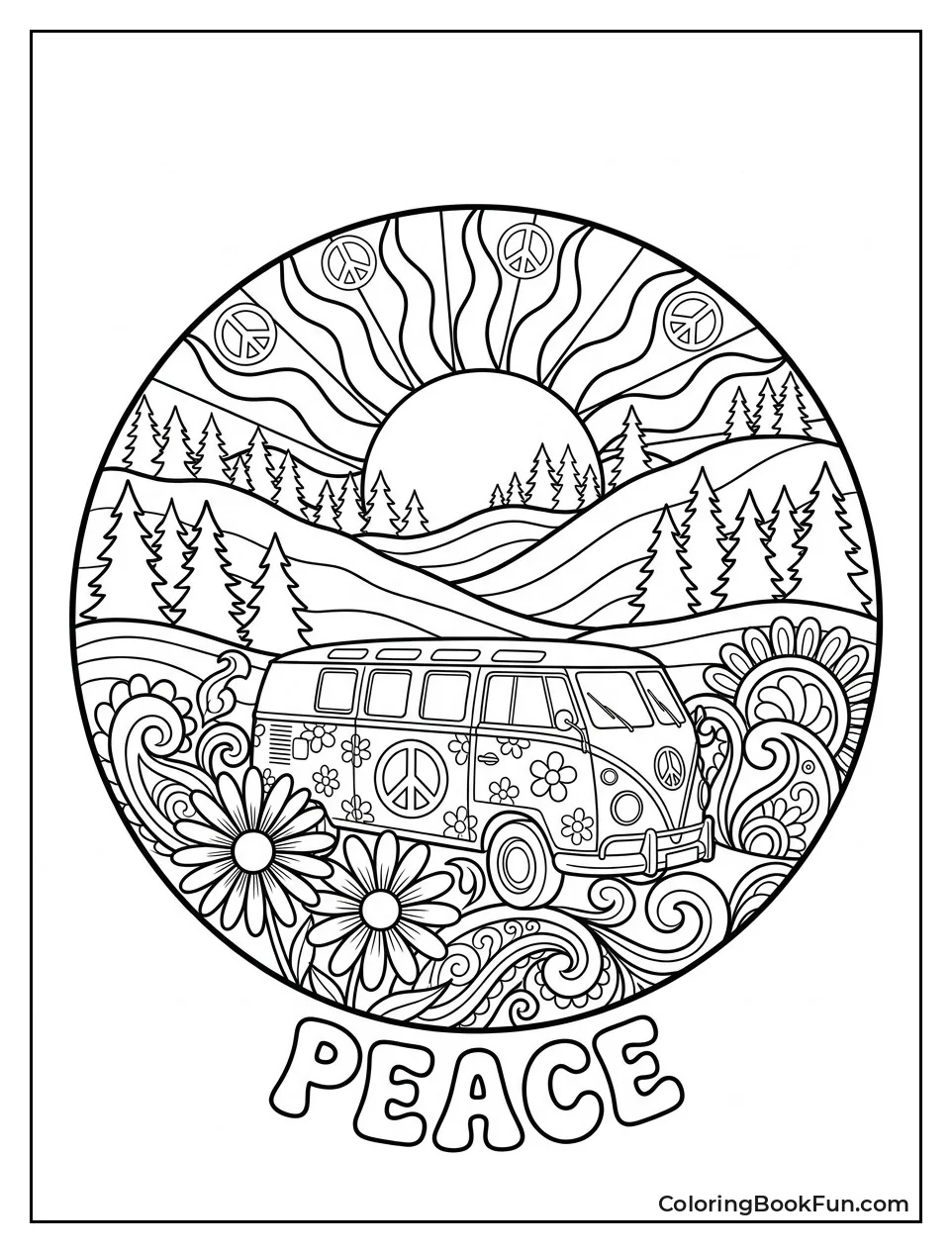 Mountain Sunset Mandala